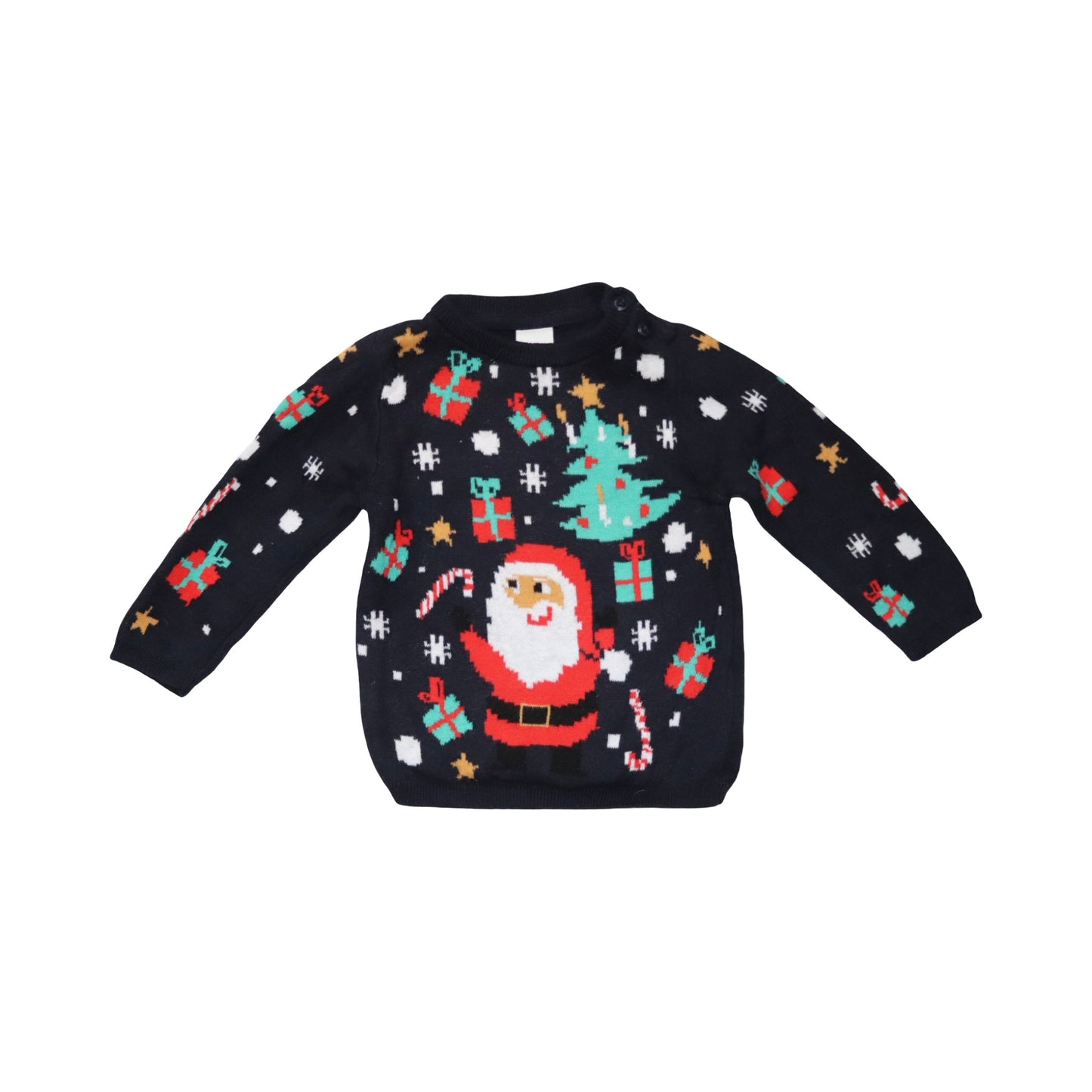 Jul Tröja från H&M - Storlek 68 - Svart & Röd (Multi)