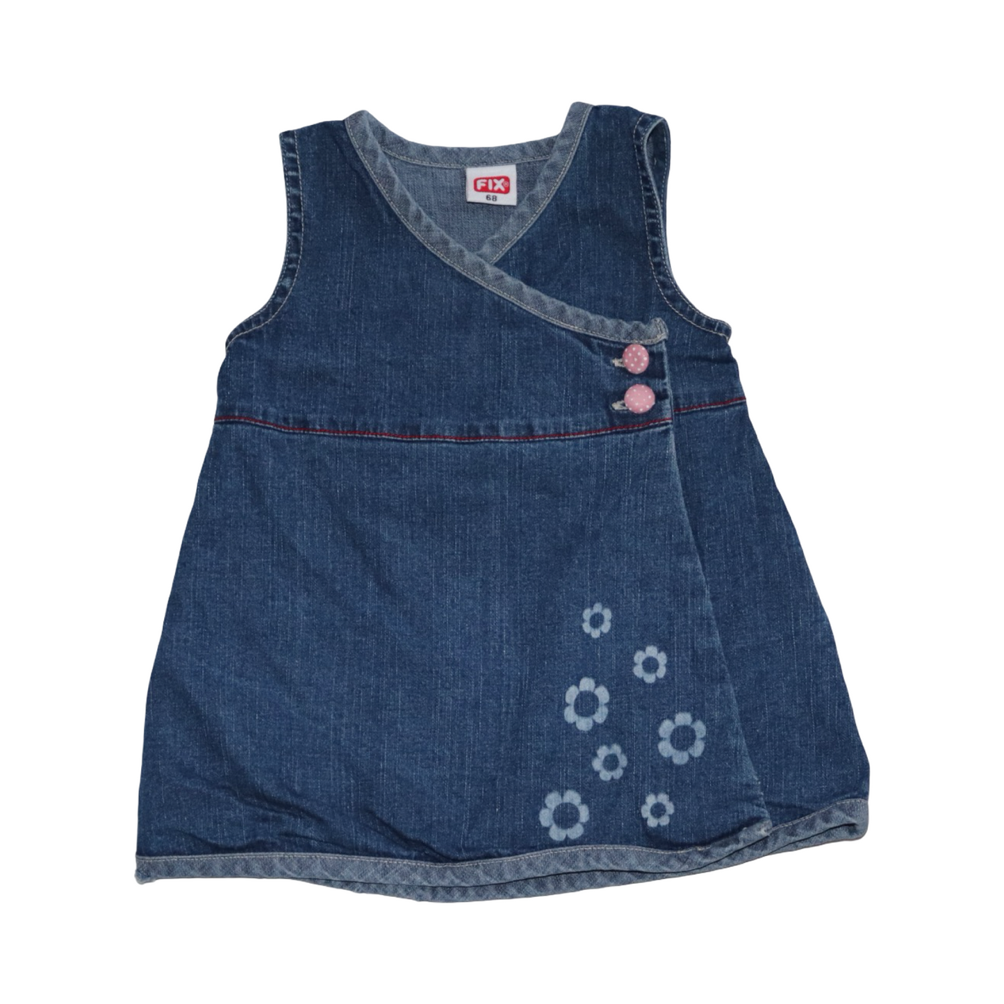 Jeans Linne Klänning från FIX - Stolek 68 - Blå