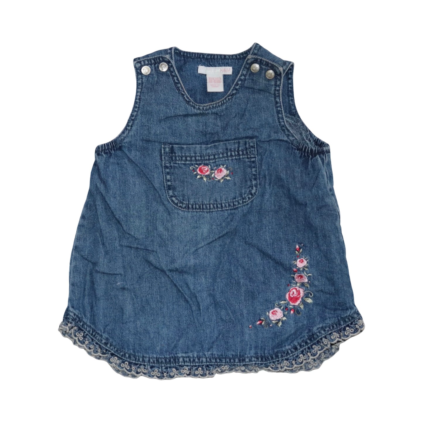 Jeans Linne Klänning från H&M - Storlek 80 - Blå & Rosa