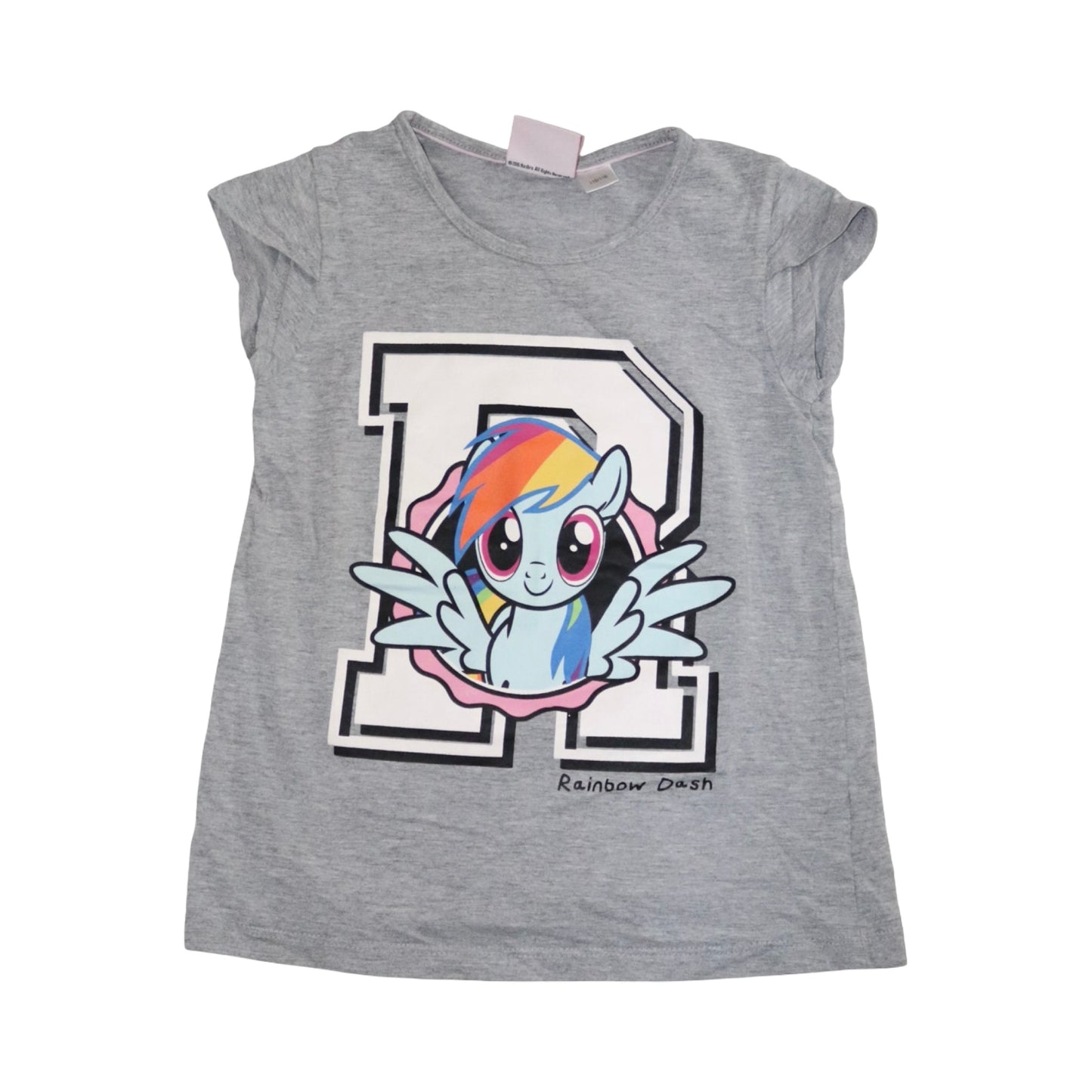Kortärmad T-shirt från my LITTLE PONNY - Storlek 110/116 - Grå & Vit (Multi)