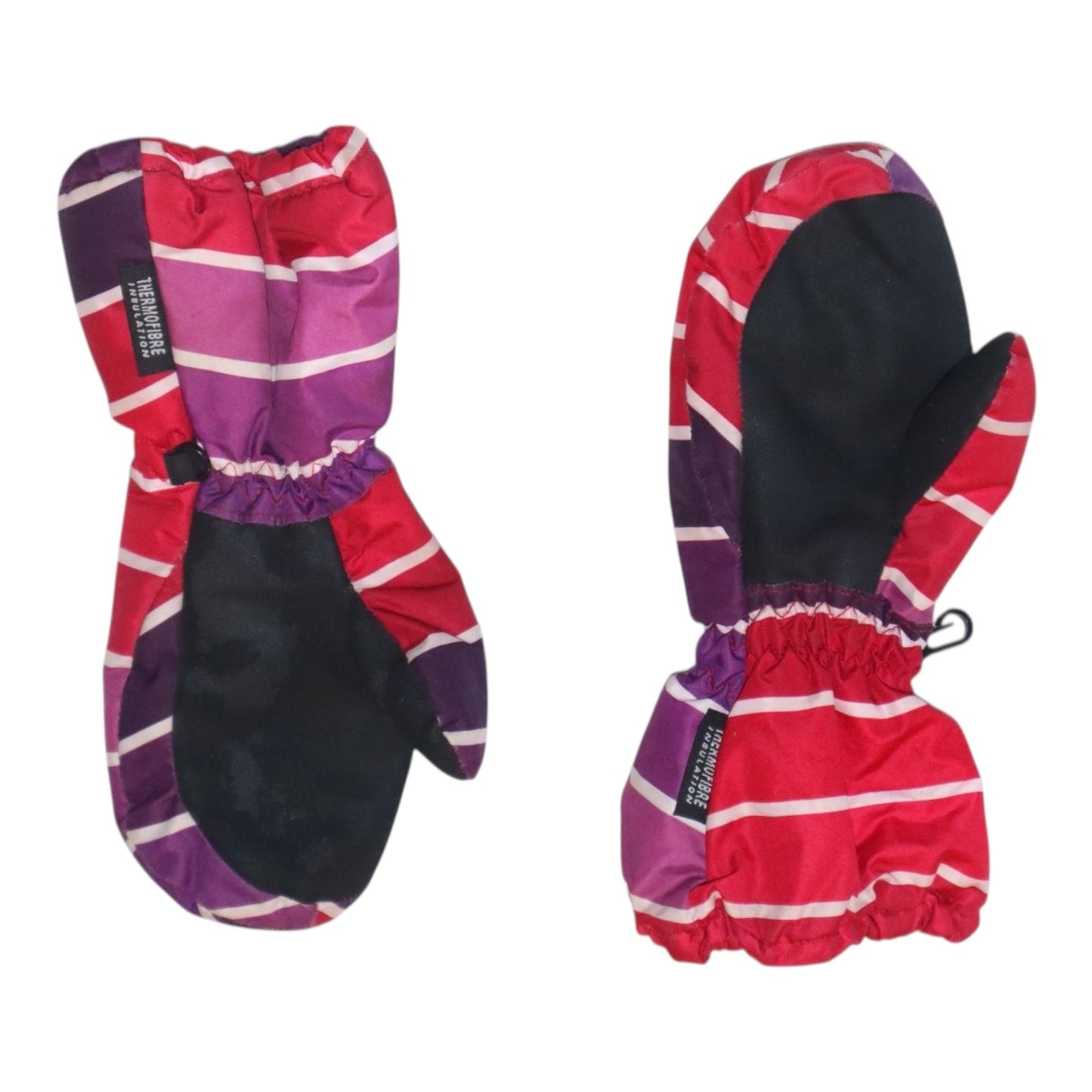 Fleecefodrade Vattentäta Vantar - Storlek 110/116 (4-6) - Röd & Lila