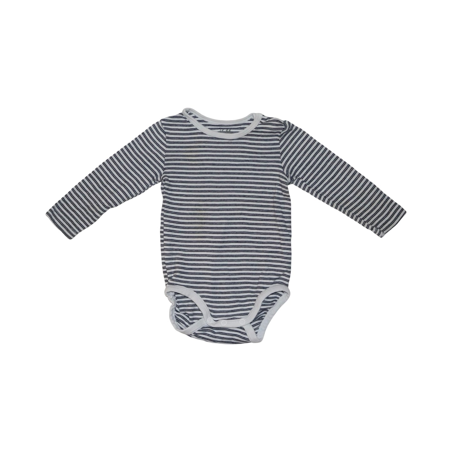 Långärmad Body från H&M - Storlek 74 - Svart & Vit