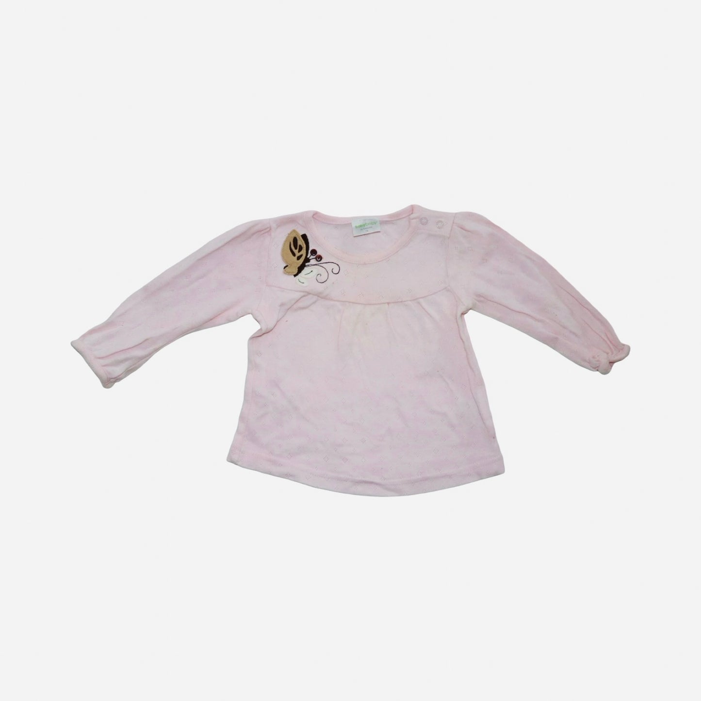 Långärmad Blus frän H&M - Storlek 74 - Ljusrosa