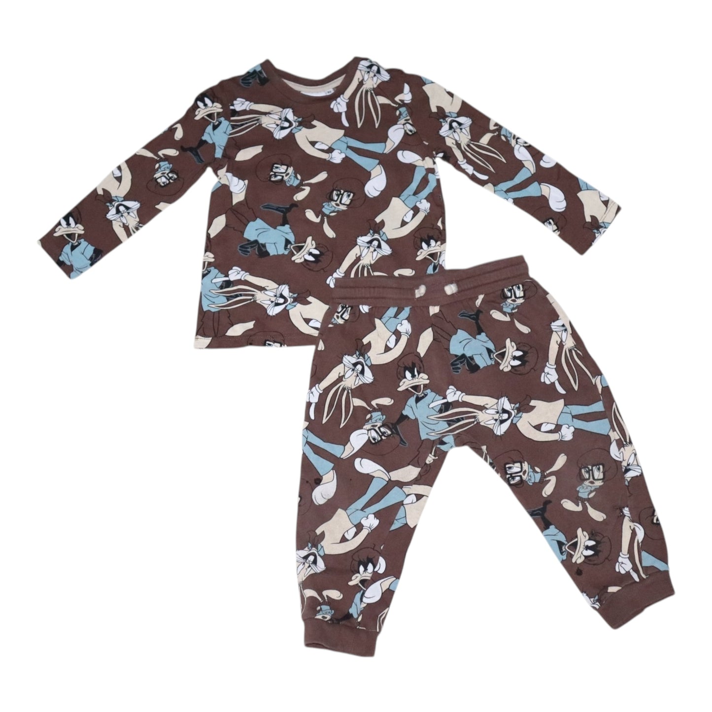 Tröja & Byxor Matchande Set WB - Storlek 92 - Brun