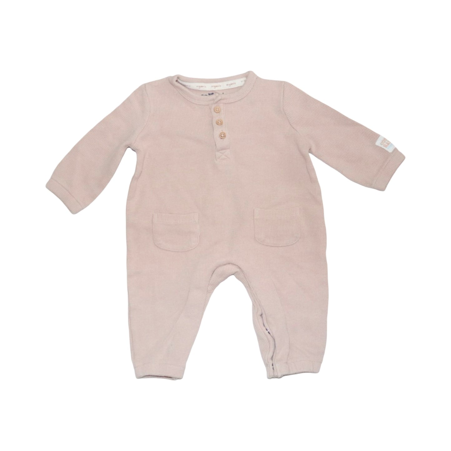 Långärmad Jumpsuit/ Byxdress från so cute - Storlek 68 - Beige