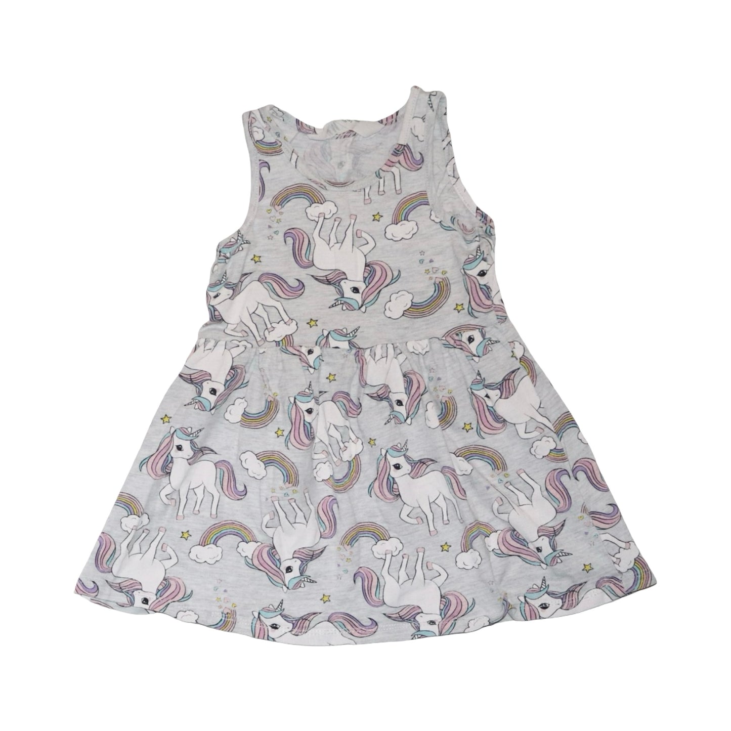 Linne Klänning från H&M - Storlek 92 - Grå (Multi)