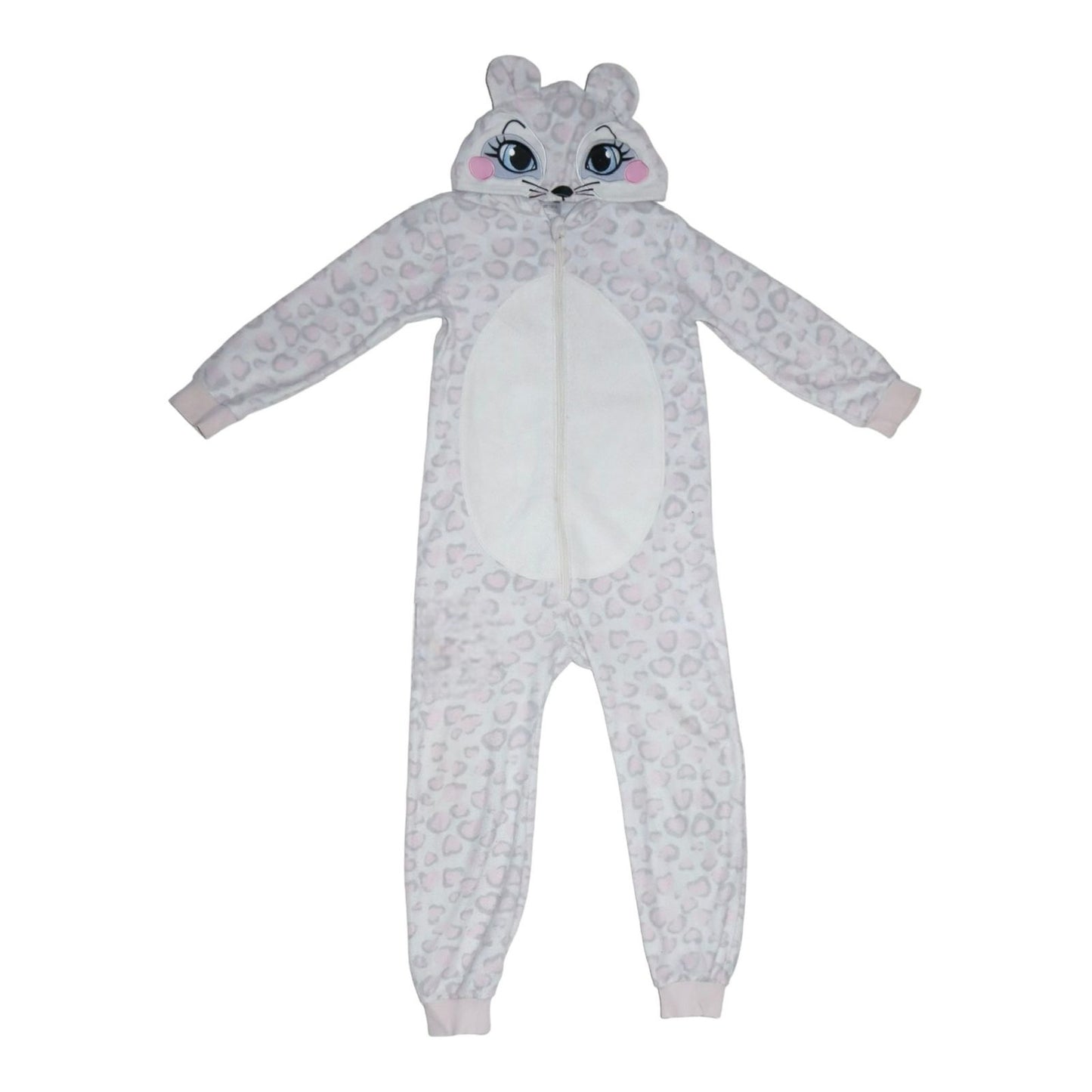 Overall i fleece från KappAhl - Storlek 110/116 - Ljusrosa & Benvit