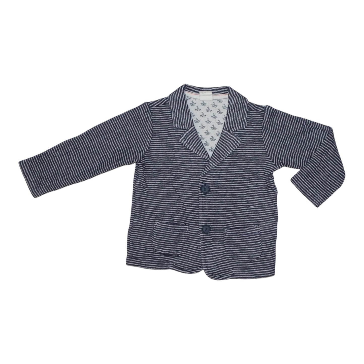 Bomull Kavaj från H&M - Storlek 80 - Mörkblå & Vit