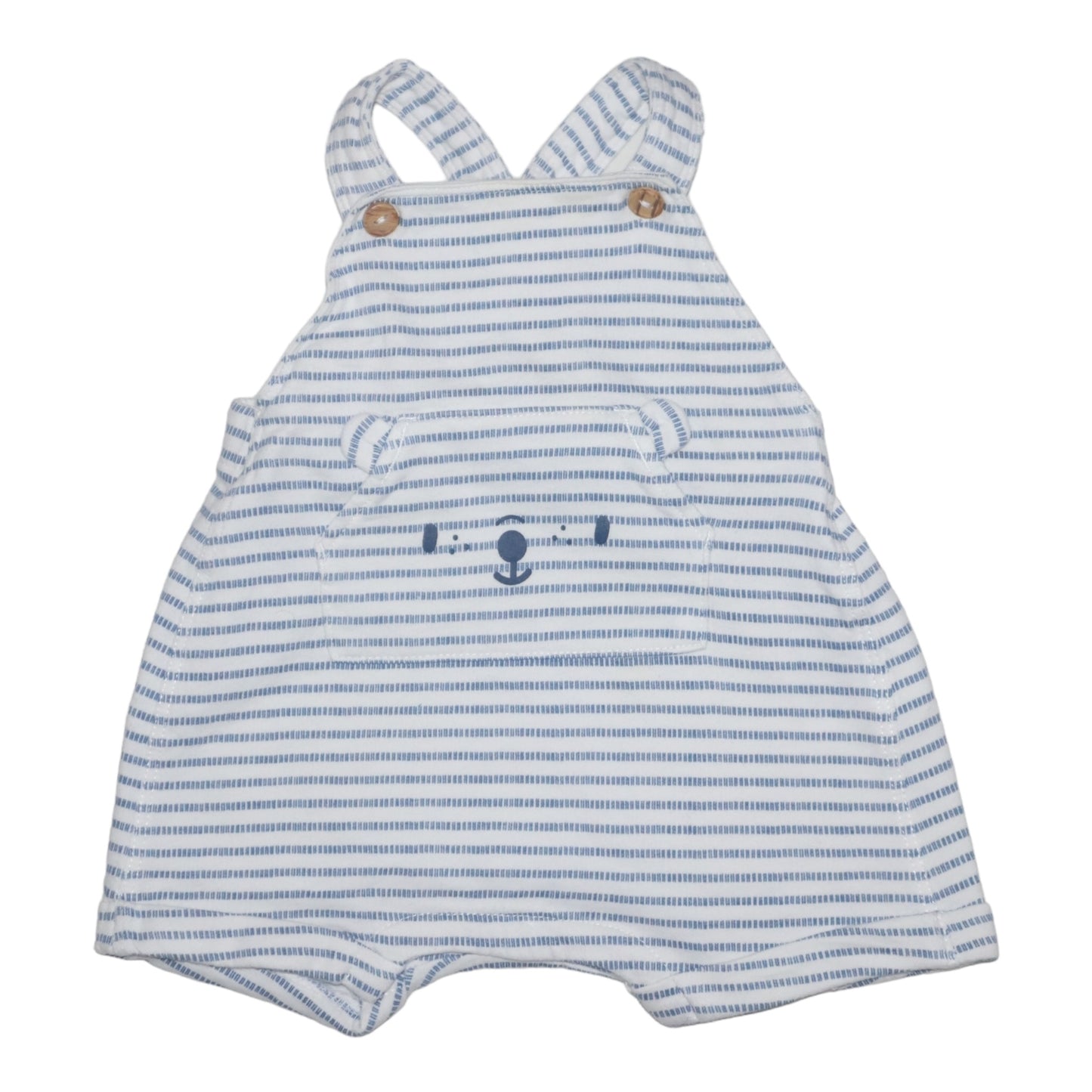 Hängselshorts från H&M - Storlek 56 - Vit & Blå