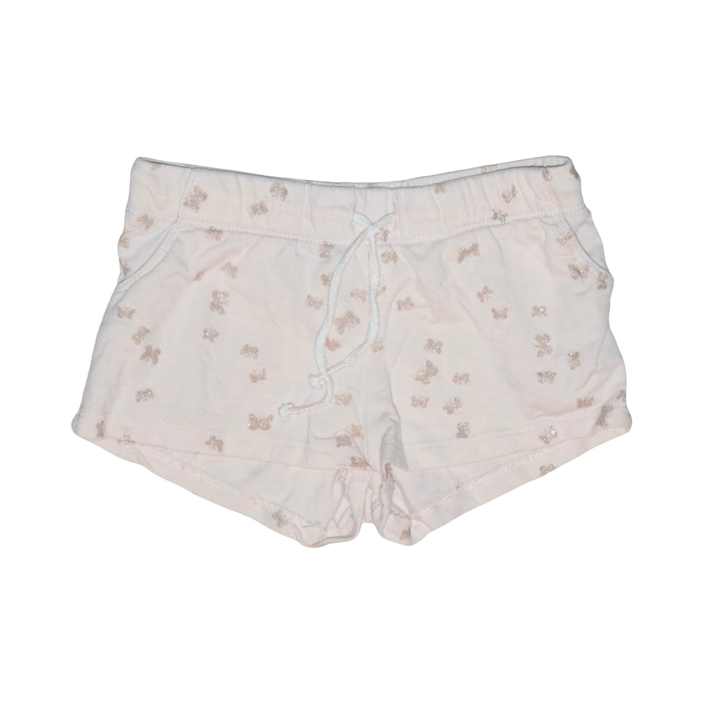 Kortärmad T-shirt & Shorts Matchende Set från H&M - Storlek 92 - Beige & Ljusrosa (Multi)