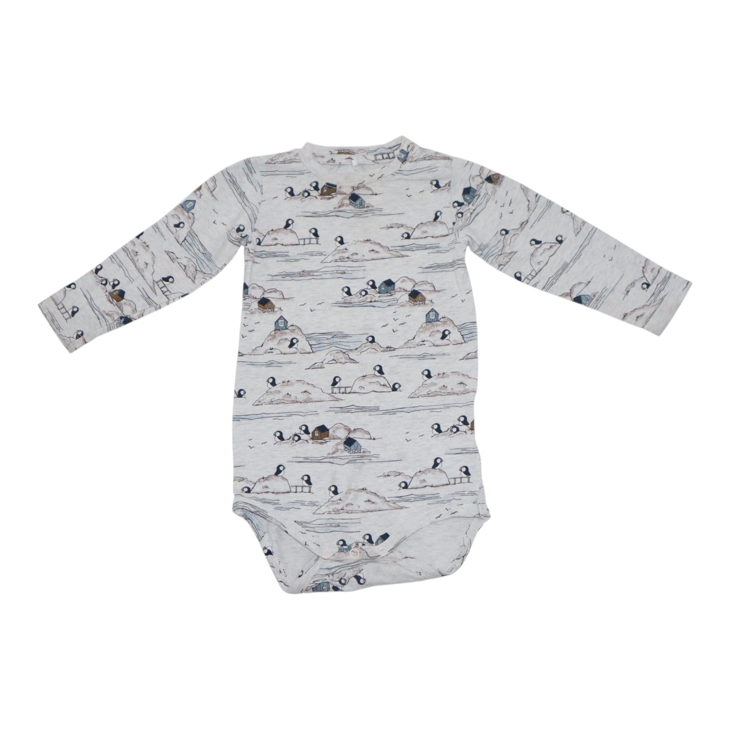 Långärmad Body från name it - Storlek 74 - Beige