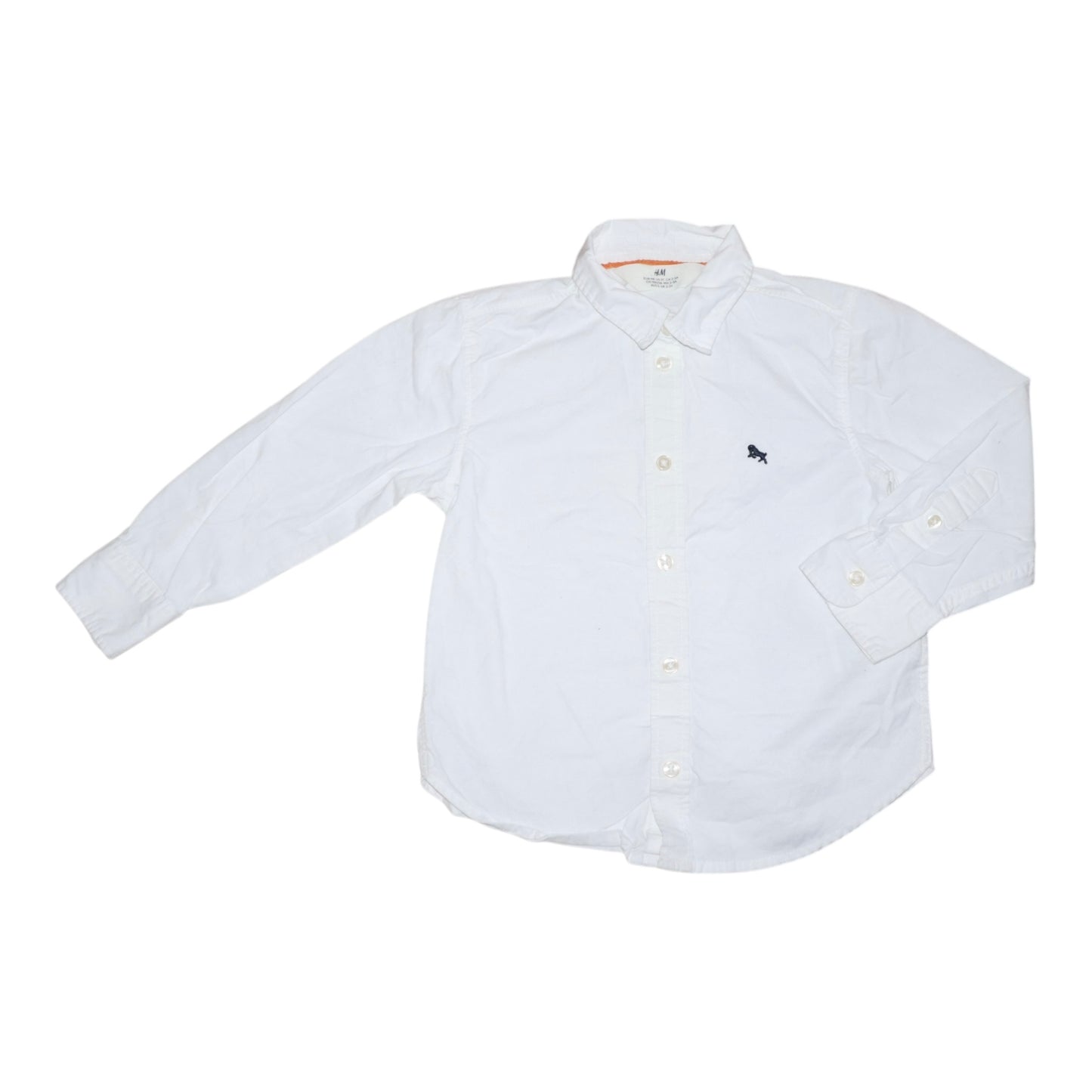 Långärmad Skjorta från H&M - Storlek 98 - Vit