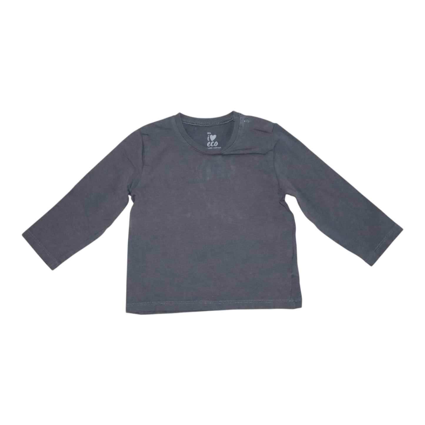 Långärmad T-shirt från ICA eco - Storlek 80 - Grå