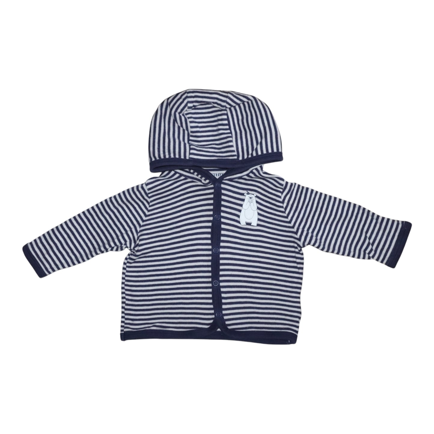 Tröja med huva från lupilu - Storlek 62/68 - Mörkblå & Vit