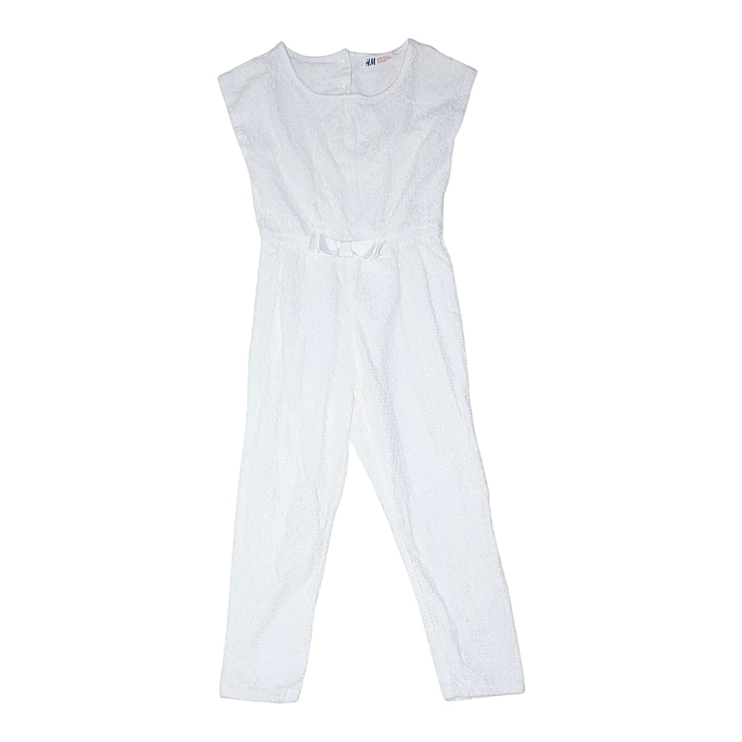 Jumpsuit/ Byxdress från H&M - Storlek 116 -Vit