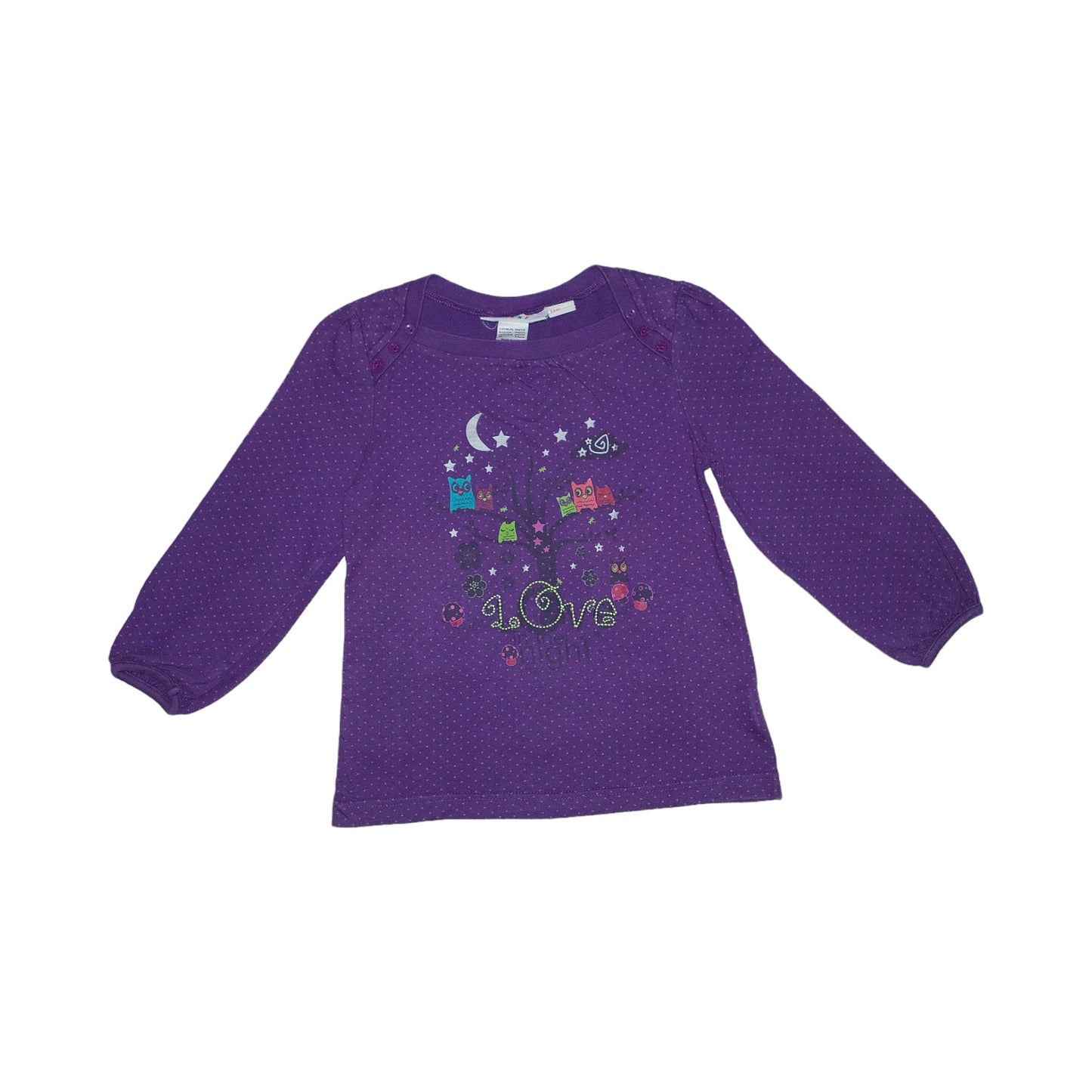 Långärmad T-shirt - Storlek 104/110 - Lila