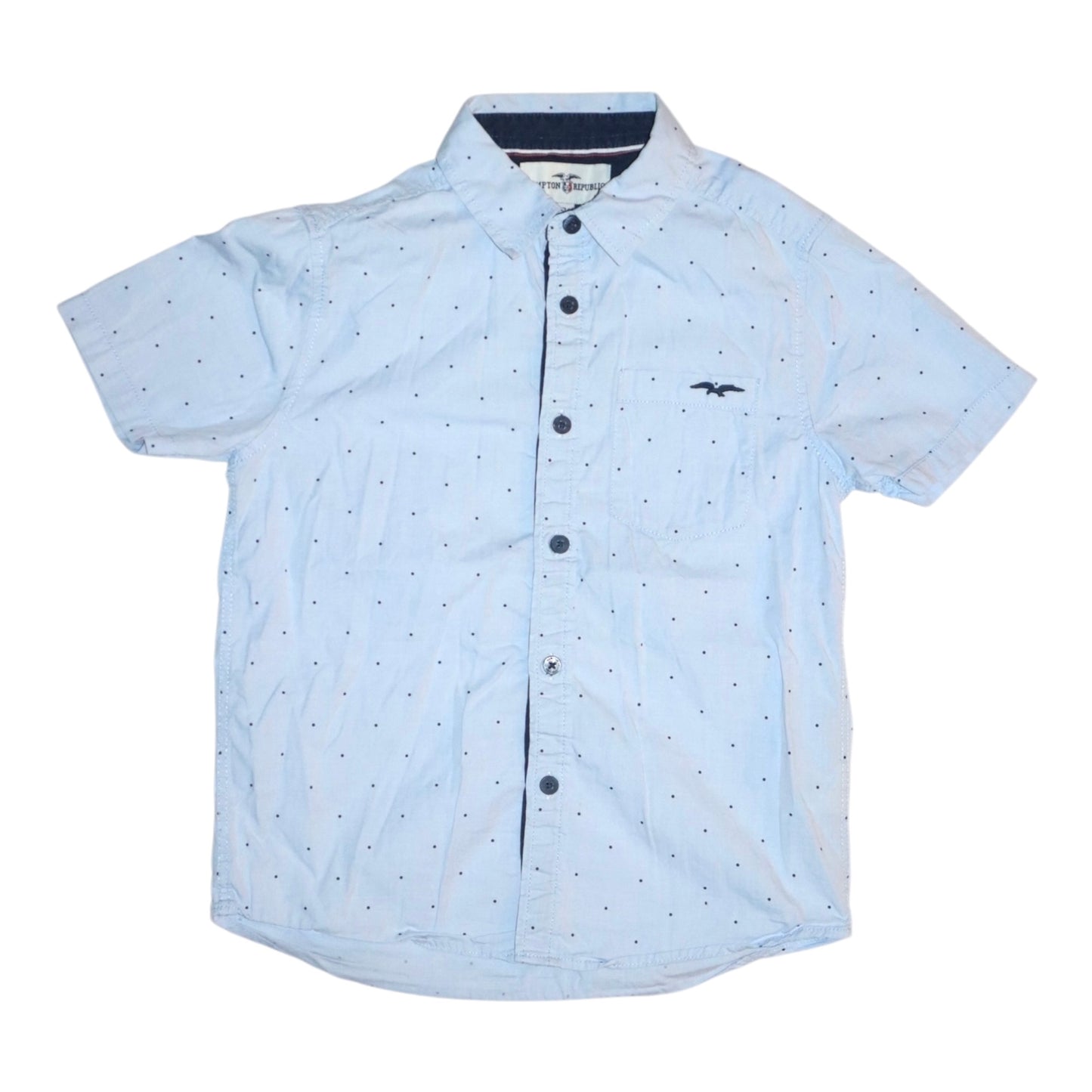Kortärmad Skjorta från HAMPTON REPUBLIC - Storlek 134 - Ljusblå