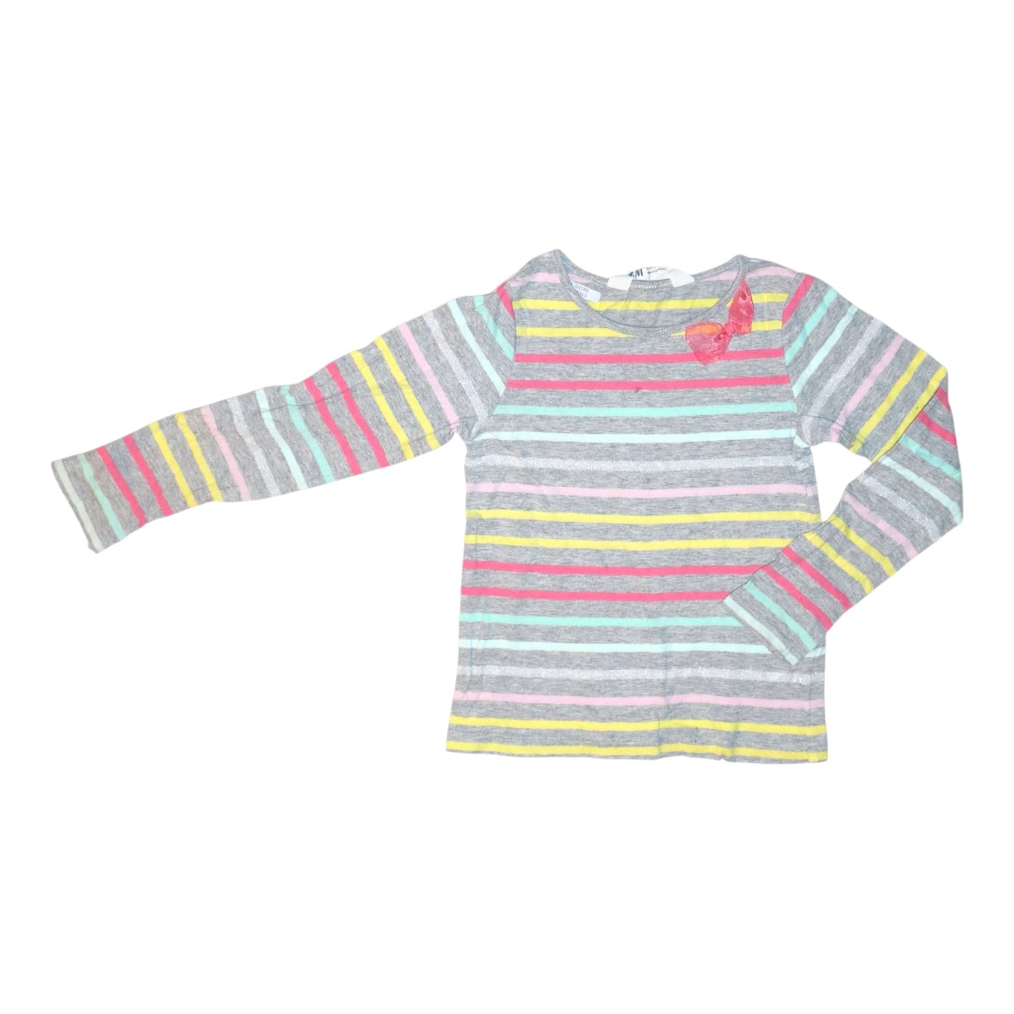 Långärmad T-shirt (2 Pack) från H&M - Storlek 110/116 - Ljusgrön & Ljusgrå