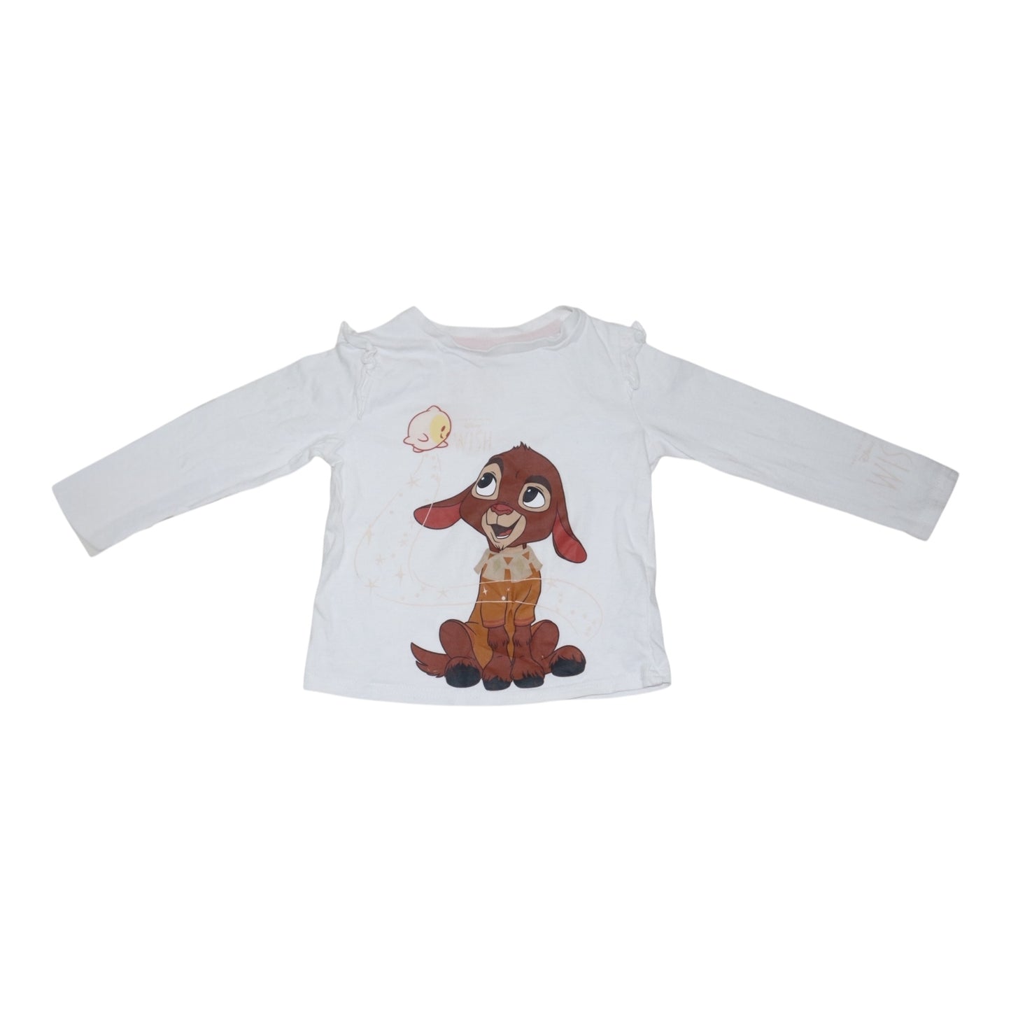 Långärmad T-shirt - Storlek 92 - Vit