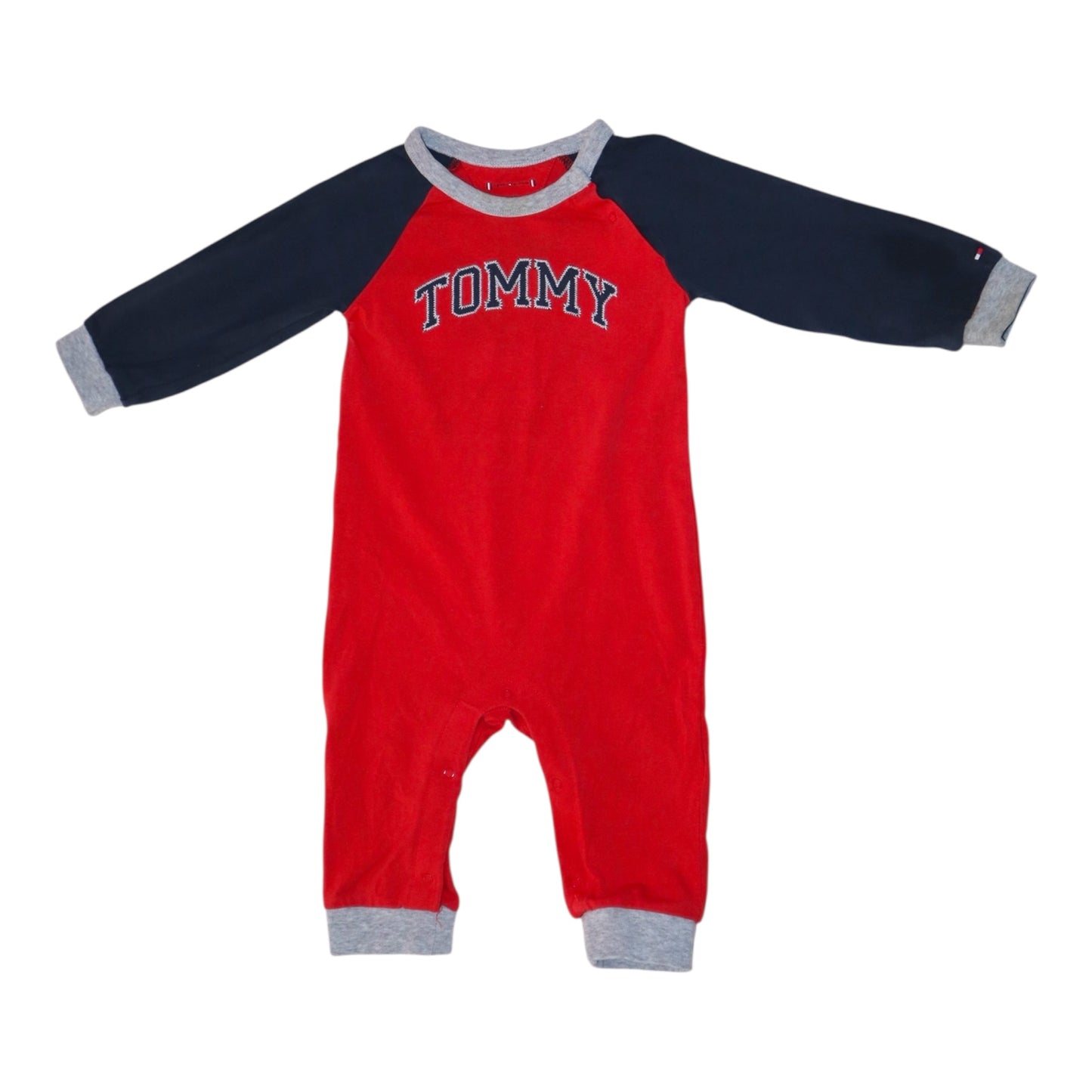 Byxdress/ Jumpsuit från TOMMY HILFIGER - Storlek 74 - Röd & Blå