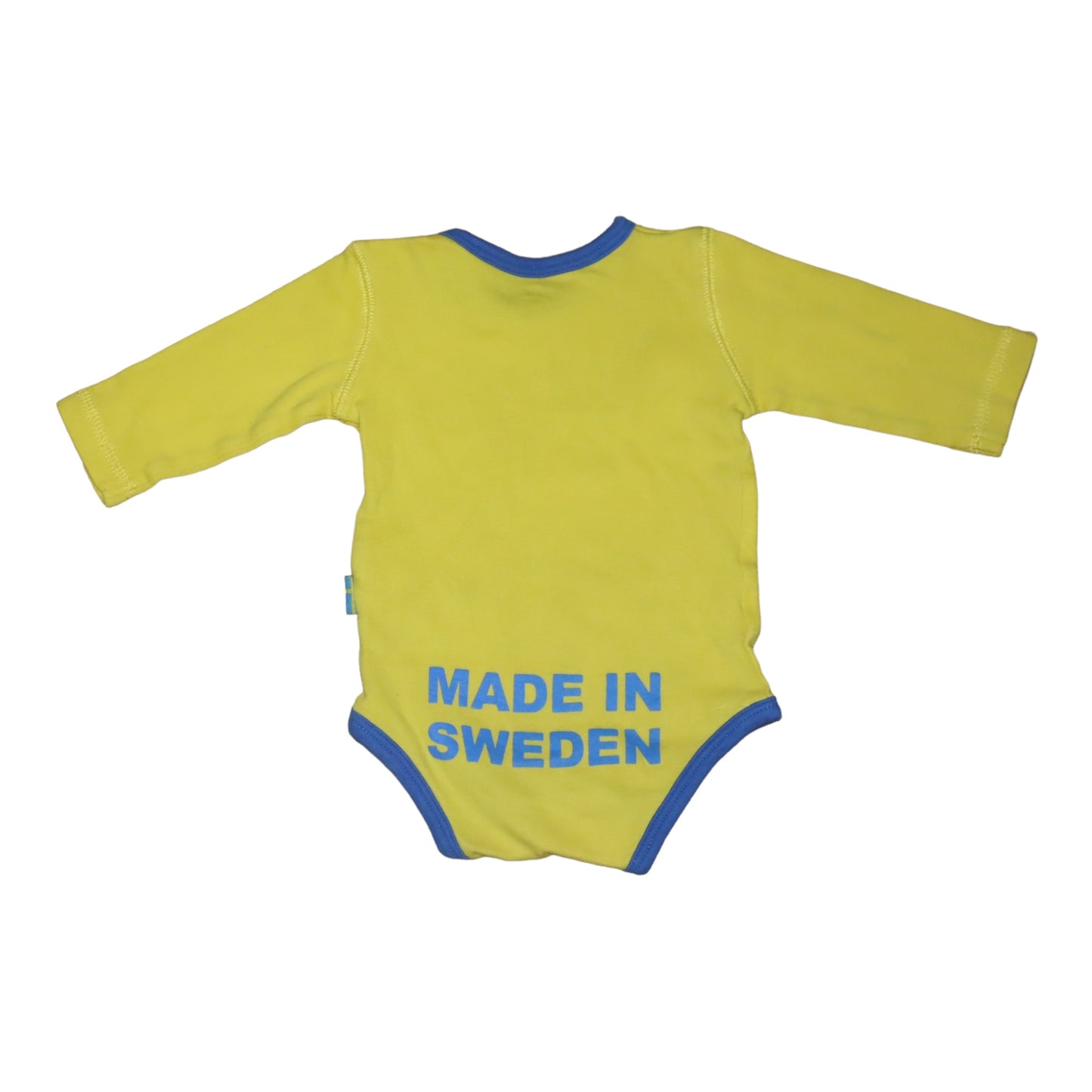 SVERIGE Långärmad Body - Storlek 62 - Gul