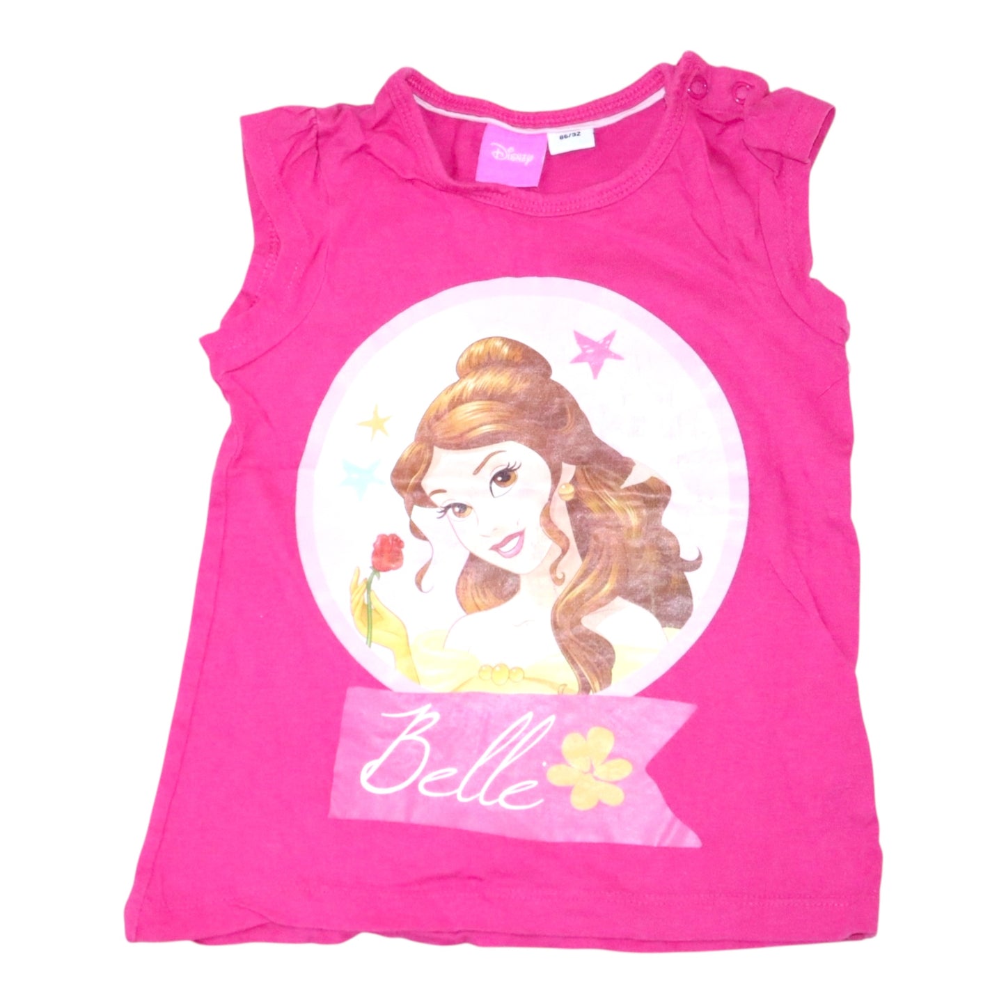 Kortärmad T-shirt från DISNEY - Storlek 86/92 - Rosa