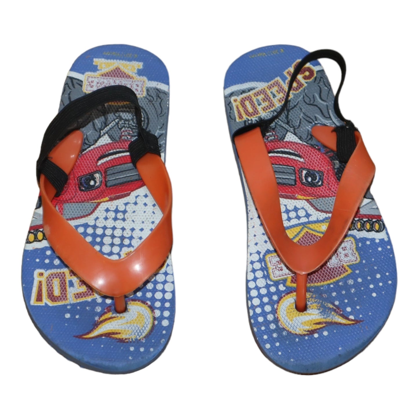 Tofflor - Storlek 25/26 (Innermått 16cm) - Blå & Orange