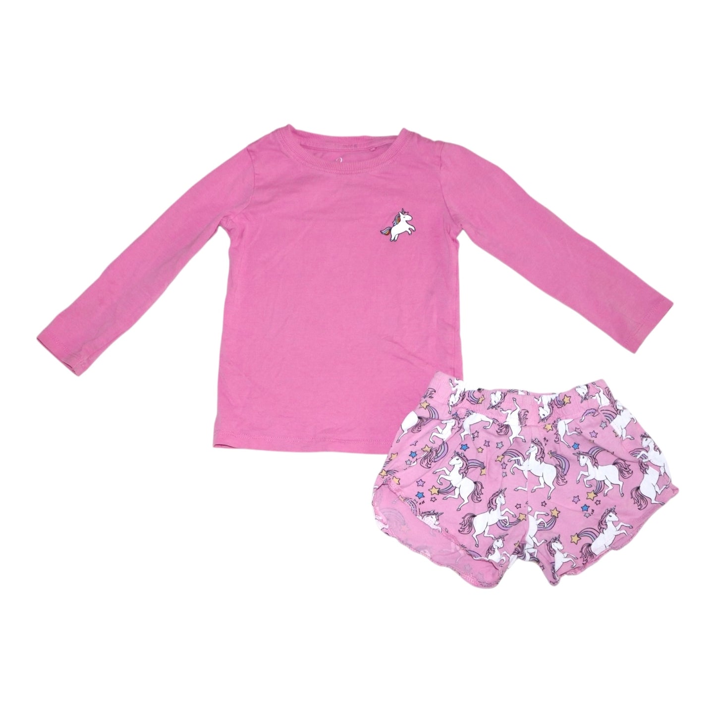 Pyjamas T-shirt & Shorts Matchande Set från PRIMARK & next - Storlek 92 - Rosa