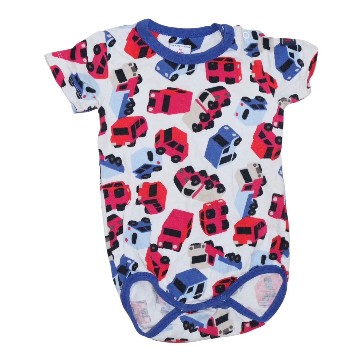 Kortärmad Body från POLARN O. PYRET - Storlek 68 - Vit & Röd (Multi)