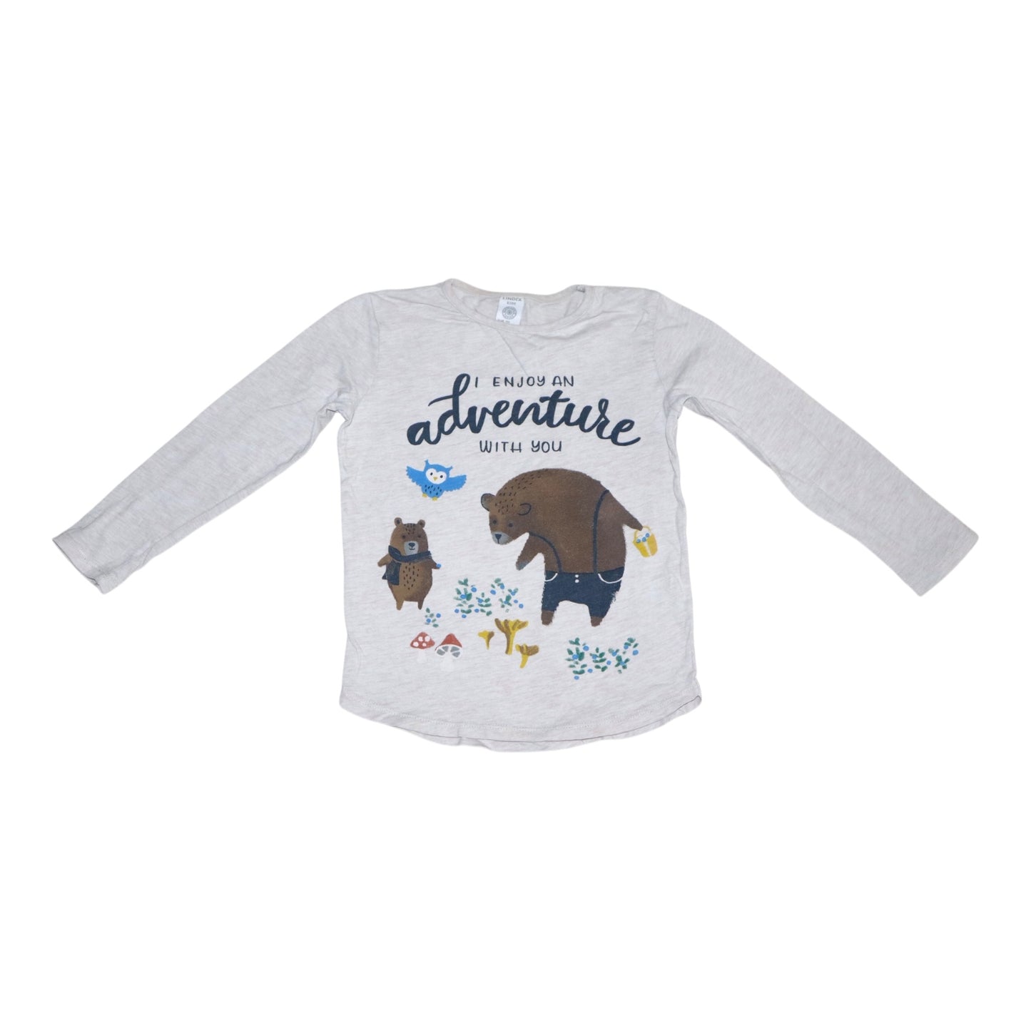 Långärmad T-shirt från LINDEX - Storlek 116 - Benvit