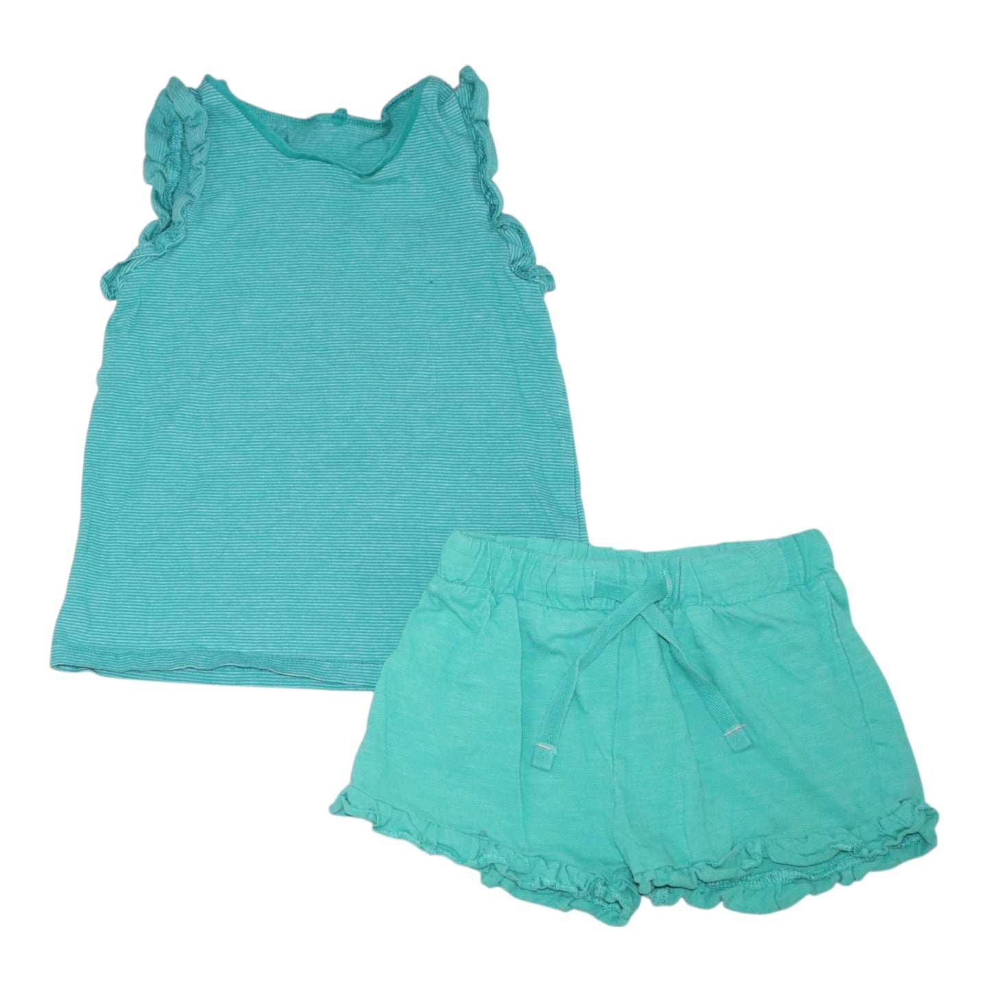 Linne & Shorts Matchande Set från next - Storlek 98 - Grön