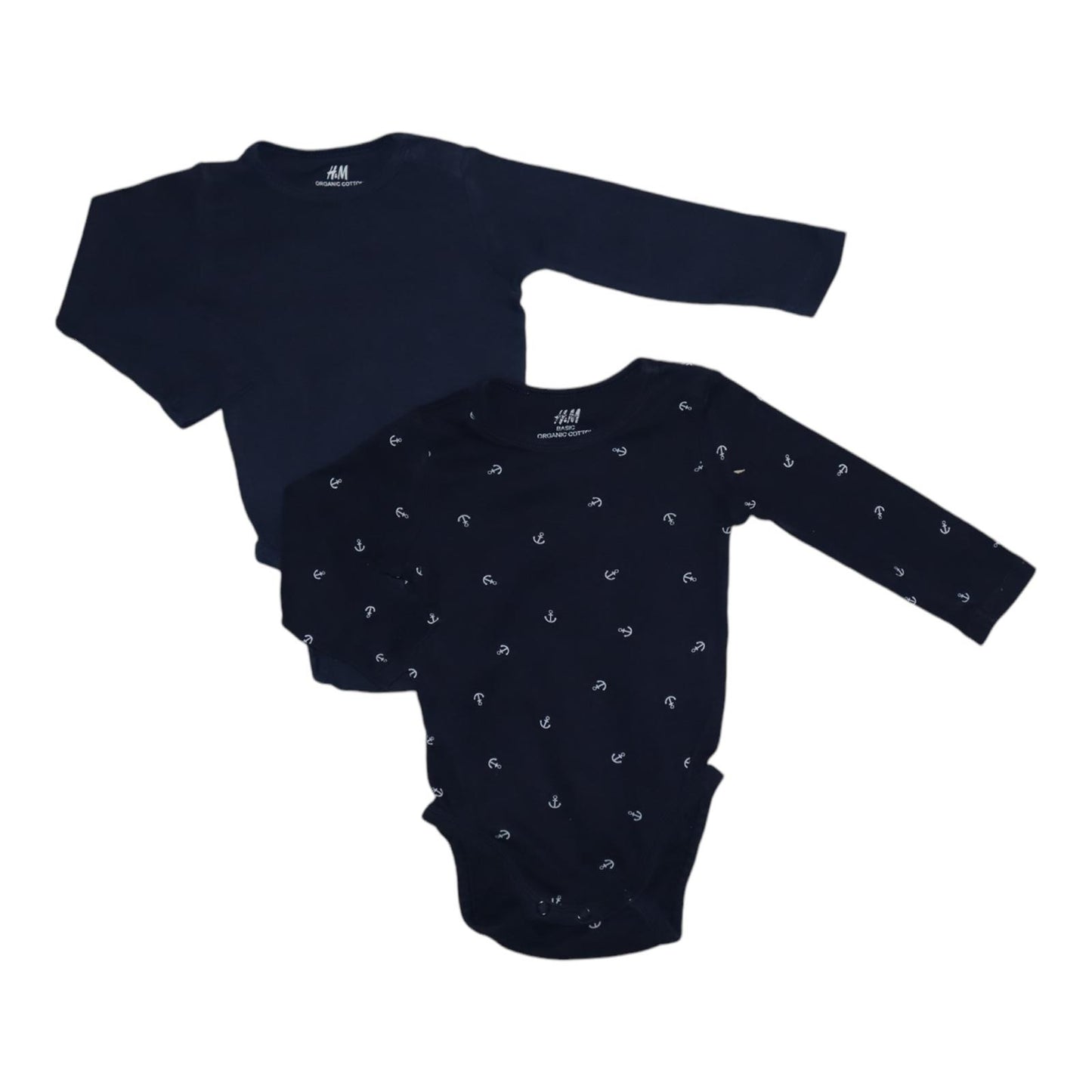 Långärmad Body (2 Pack) från H&M - Storlek 68 - Mörkblå