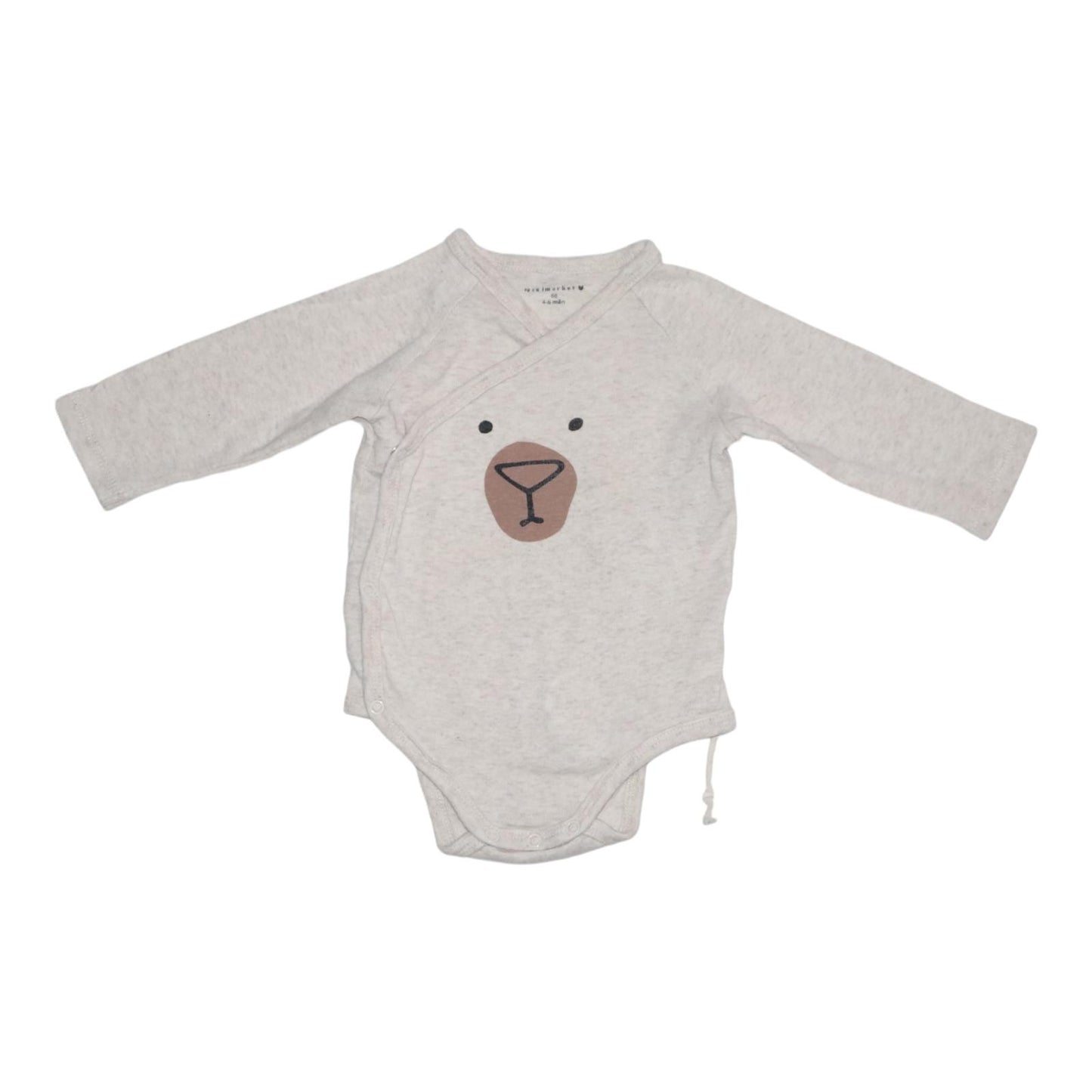 Långärmad Omlottbody från minimarket - Storlek 68 - Beige