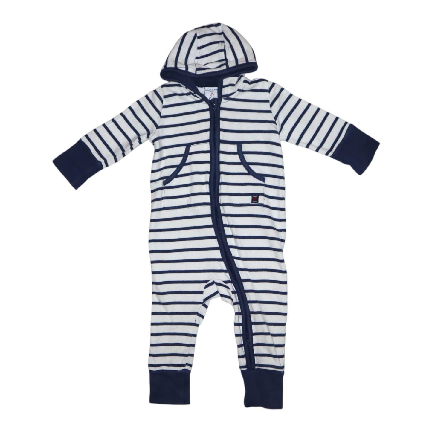 Jumpsuit från POLARN O. PYRET - Storlek 68 - Vit & Mörkblå