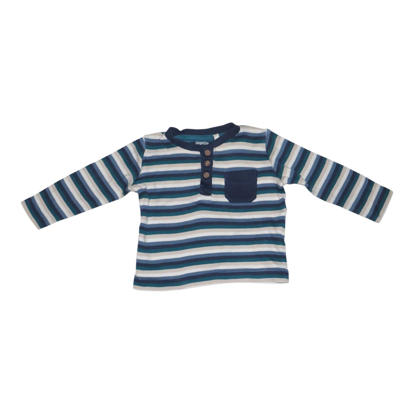 Långärmad T-shirt från lupilu - Storlek 62 - (Blå) Multi