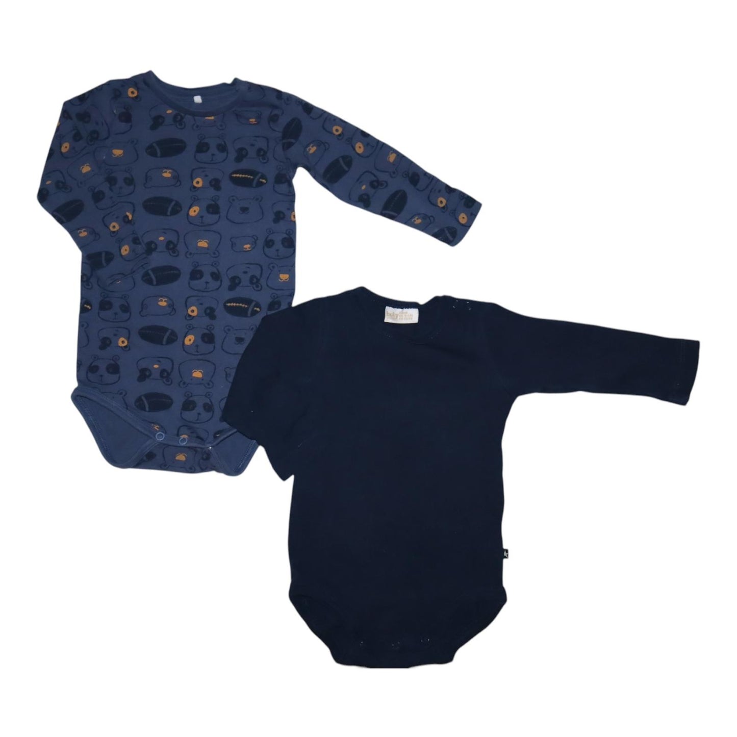 Långärmad Body (2 Pack) från LINDEX & nameit - Storlek 68 - Mörkblå
