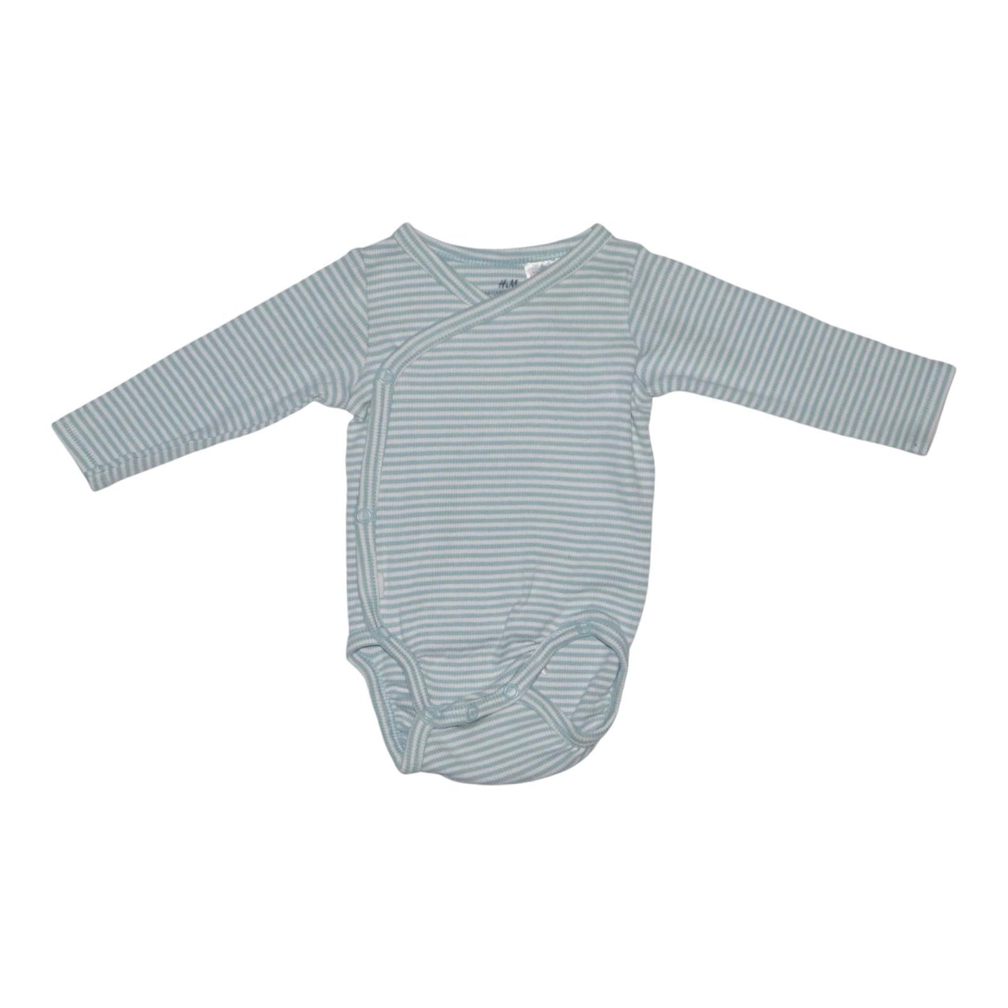 Långärmad Omlottbody från H&M - Storlek 62 - Ljusgrön