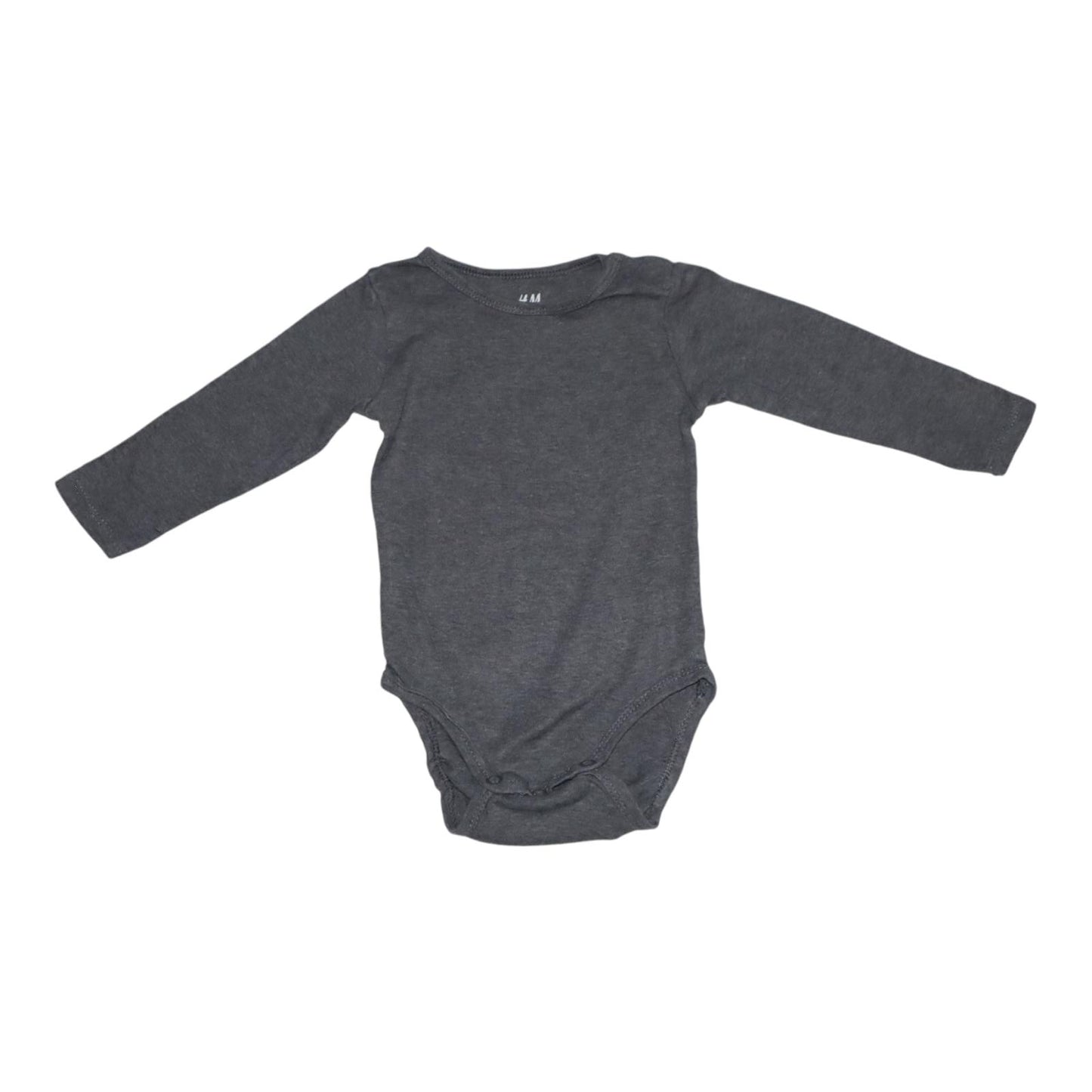 Långärmad Body från H&M - Storlek 68 - Mörkgrå