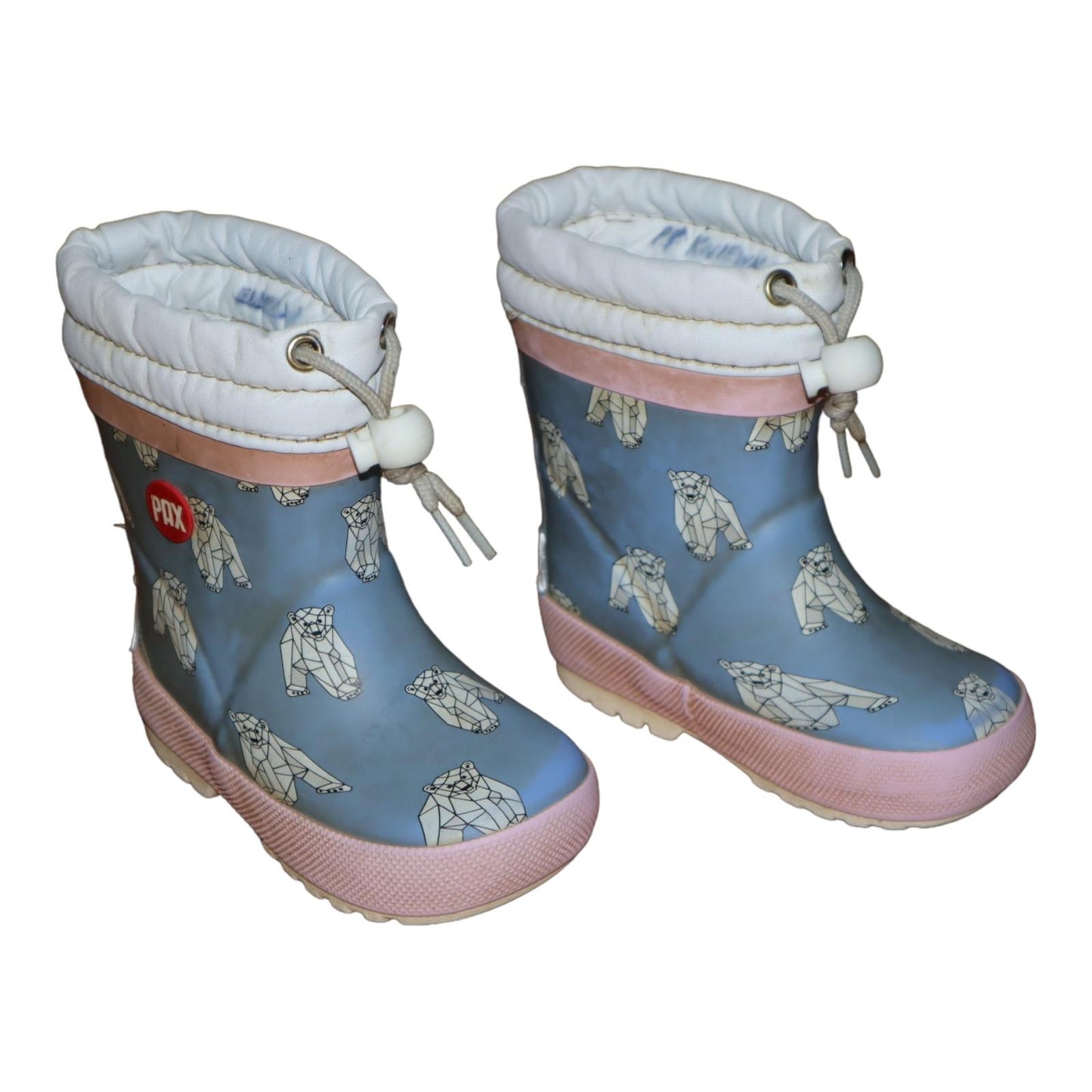 Fodrade Gummistövlar från PAX - Storlek 22 (Innermått 14cm) - Blå & Rosa