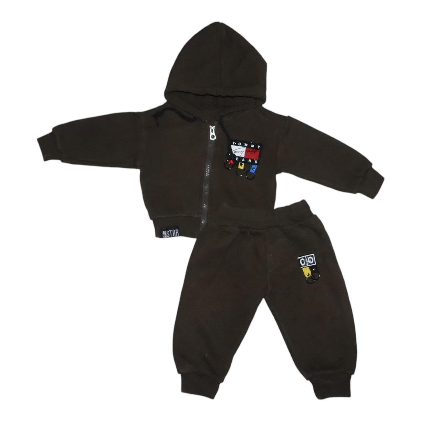 Tröja & Byxor Matchande Set - Storlek 74 - Mörkgrön