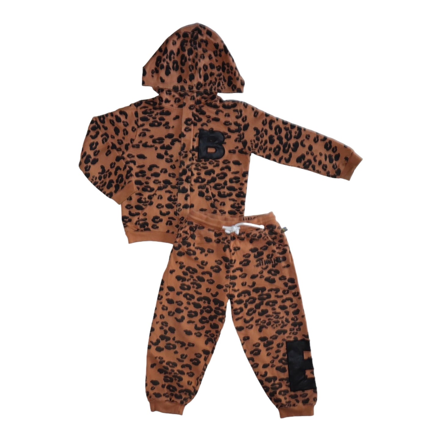 Tröja & Byxor Matchande set från THE BRAND - Storlek 92/98 - Brun & Svart