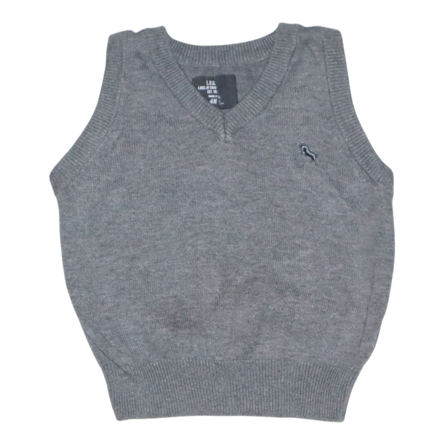 Stickad Väst från H&M/L.O.G.G - Storlek 68 - Grå