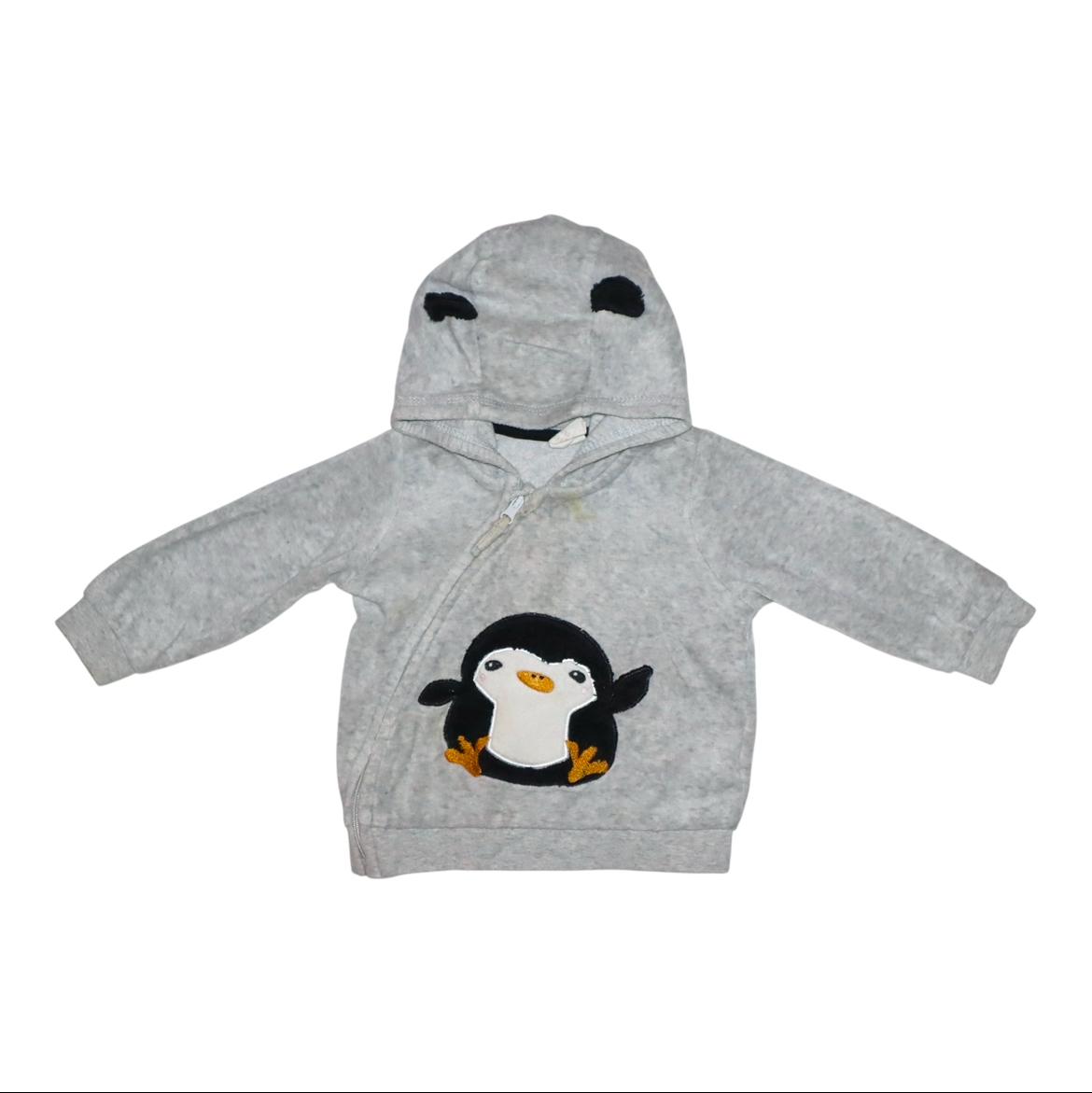 Jacka med huva från H&M - Storlek 62 - Ljusgrå