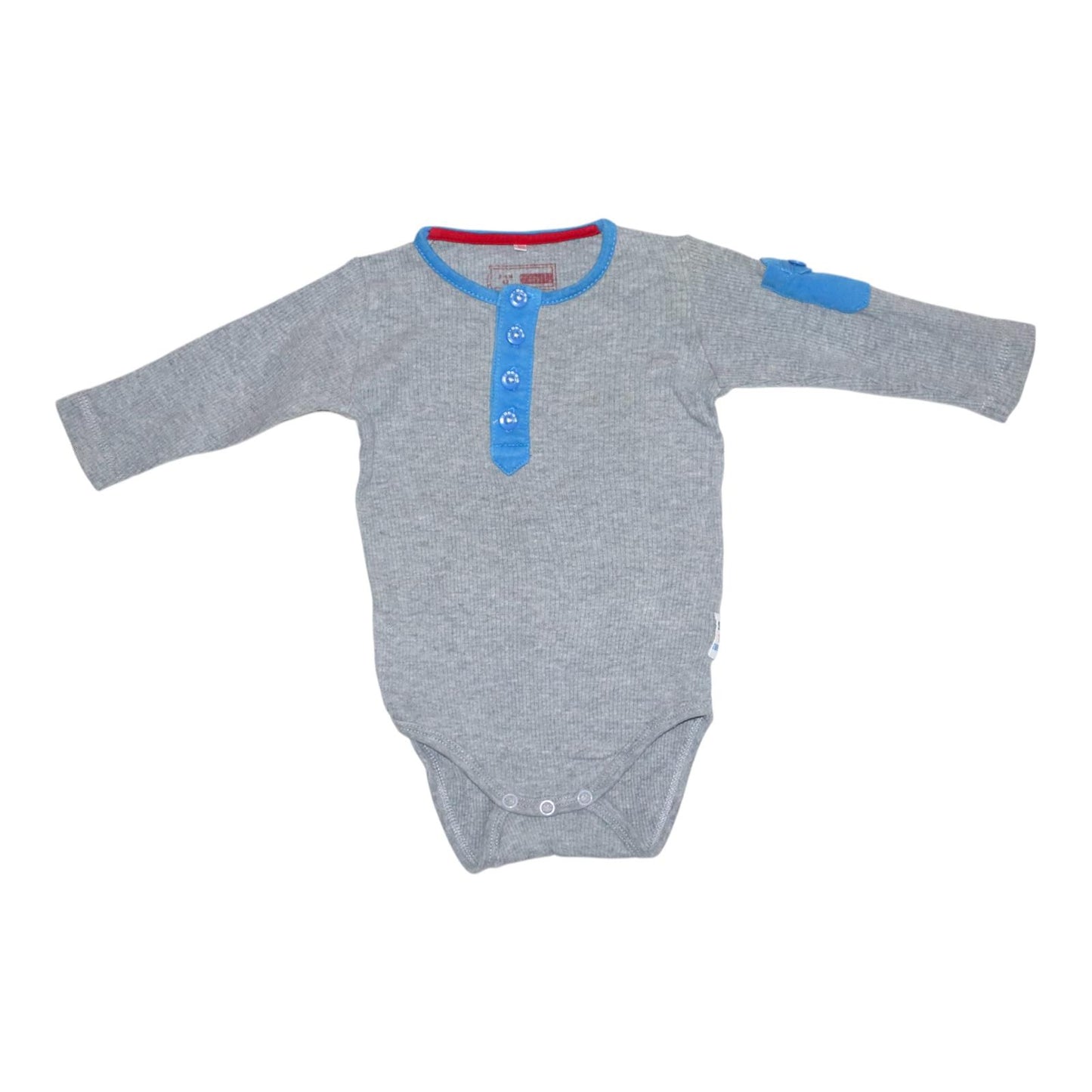 Långärmad Body från name it - Storlek 62 - Ljusgrå