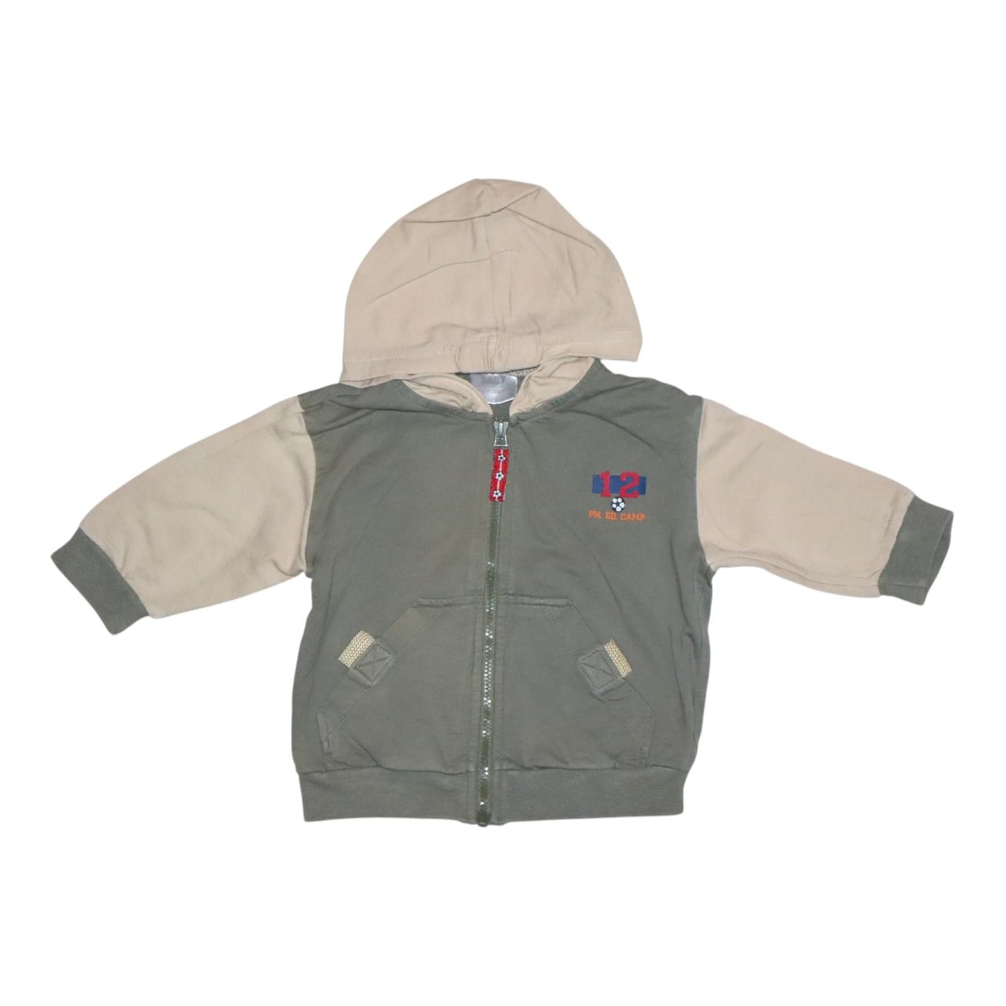 Jacka med huva från KappAhl - Storlek 68 - Grön & Beige