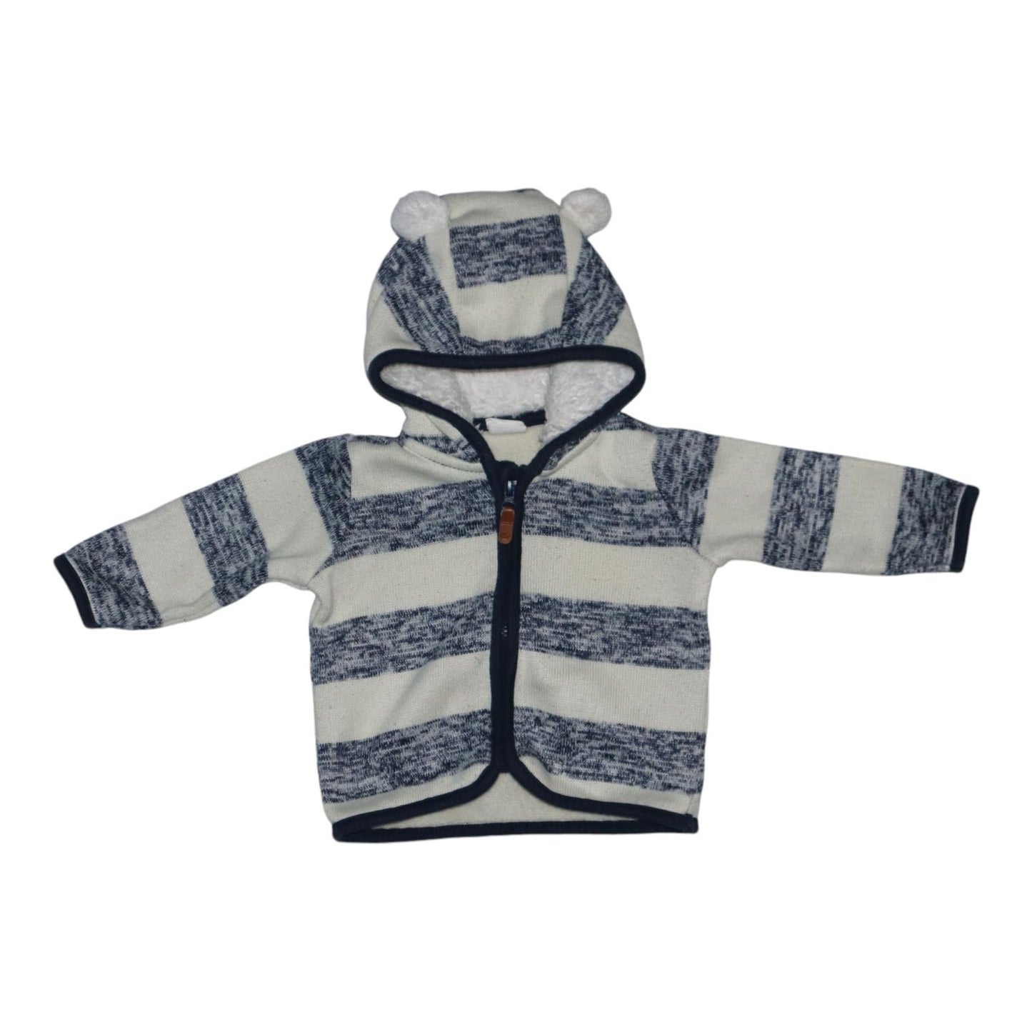 Jacka i fleece från H&M - Storlek 62 - Ljusblå & Benvit