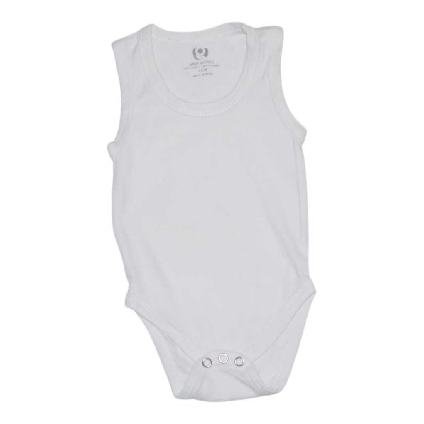 Linne Body från BABY GARDEN - Storlek 62/68 - Vit