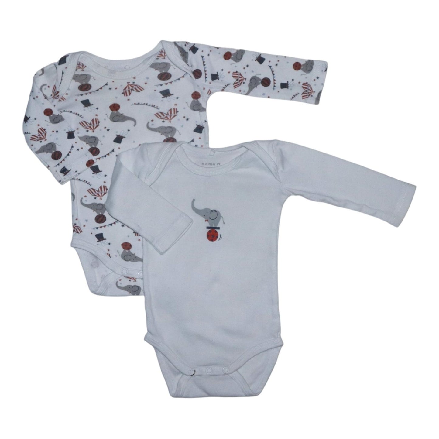 Långärmad Body (2 Pack) från name it - Storlek 62 - Vit