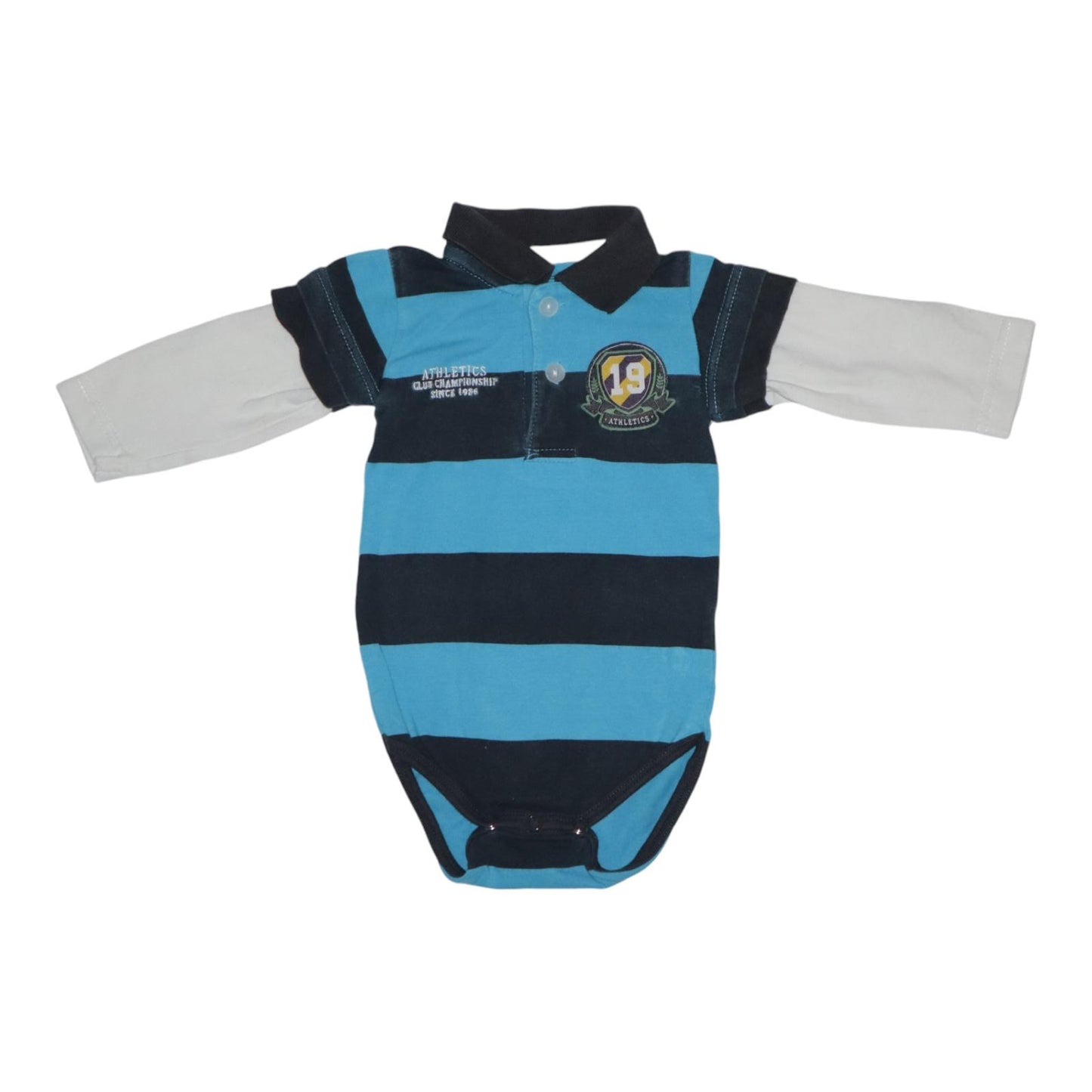 Långärmad Body från name it - Storlek 62 - Blå & Svart