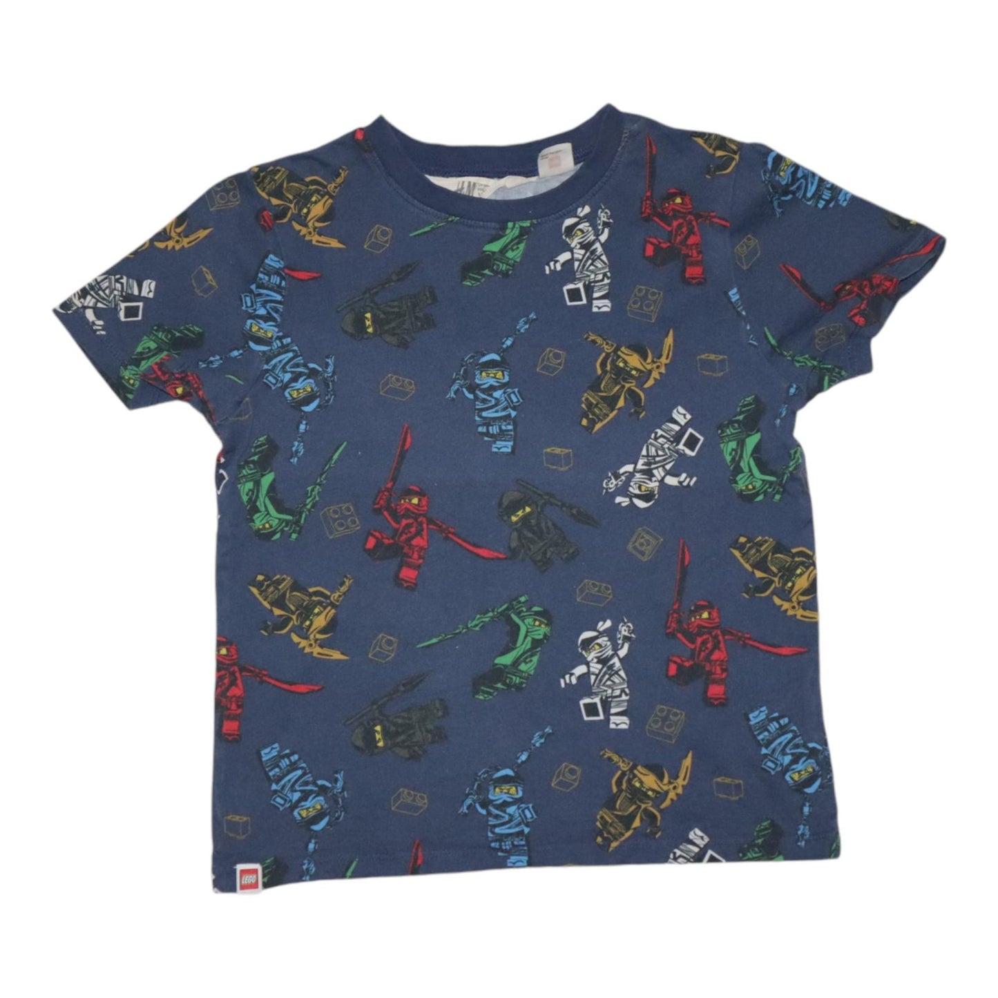 Kortärmad T-shirt (2 Pack) från H&M - Storlek 110/116 - Mörkblå